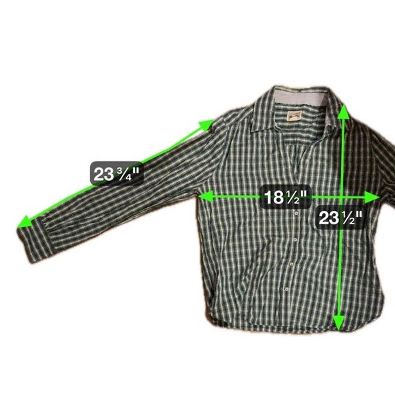 Converse Converse One Star Men's Plaid Shirt Green Navy 100% Cotton L Size US L / EU 52-54 / 3 - 8 Thumbnail