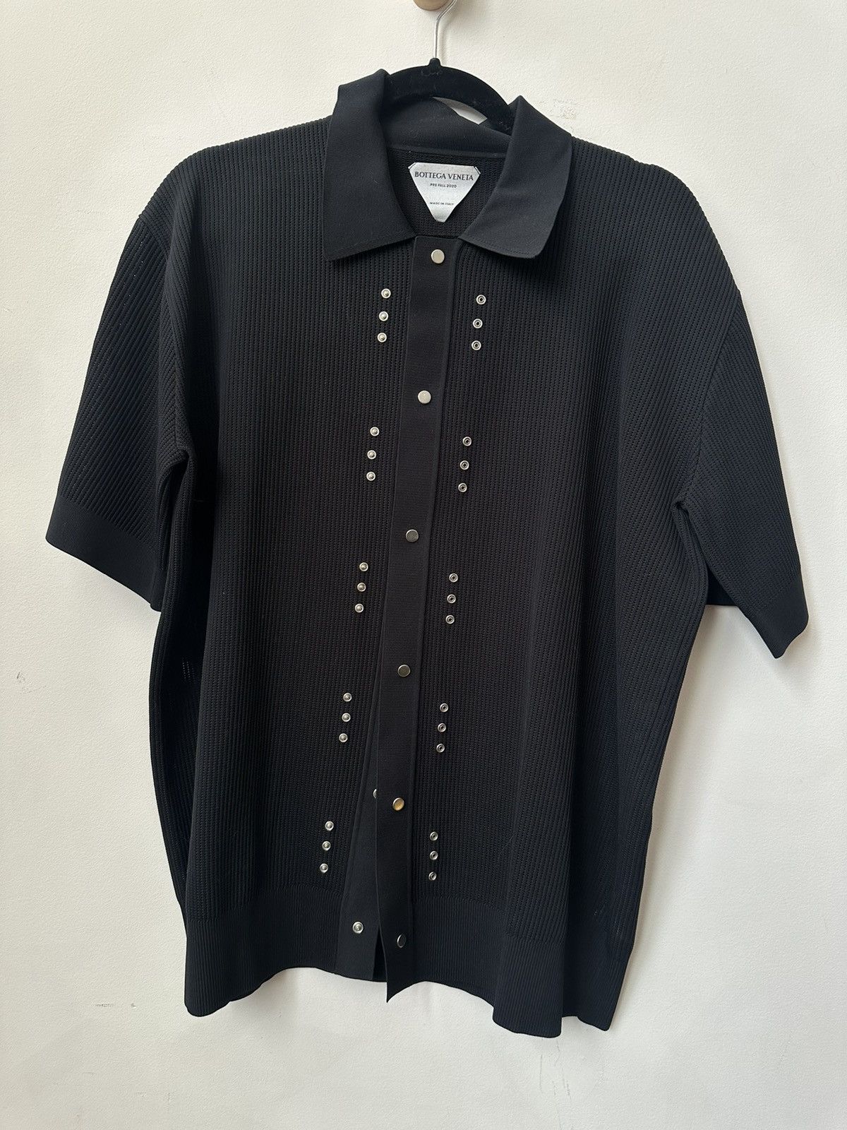 Bottega Veneta BOTTEGA VENETA Technical piqué knitted shirt Size US L / EU 52-54 / 3 - 4 Thumbnail