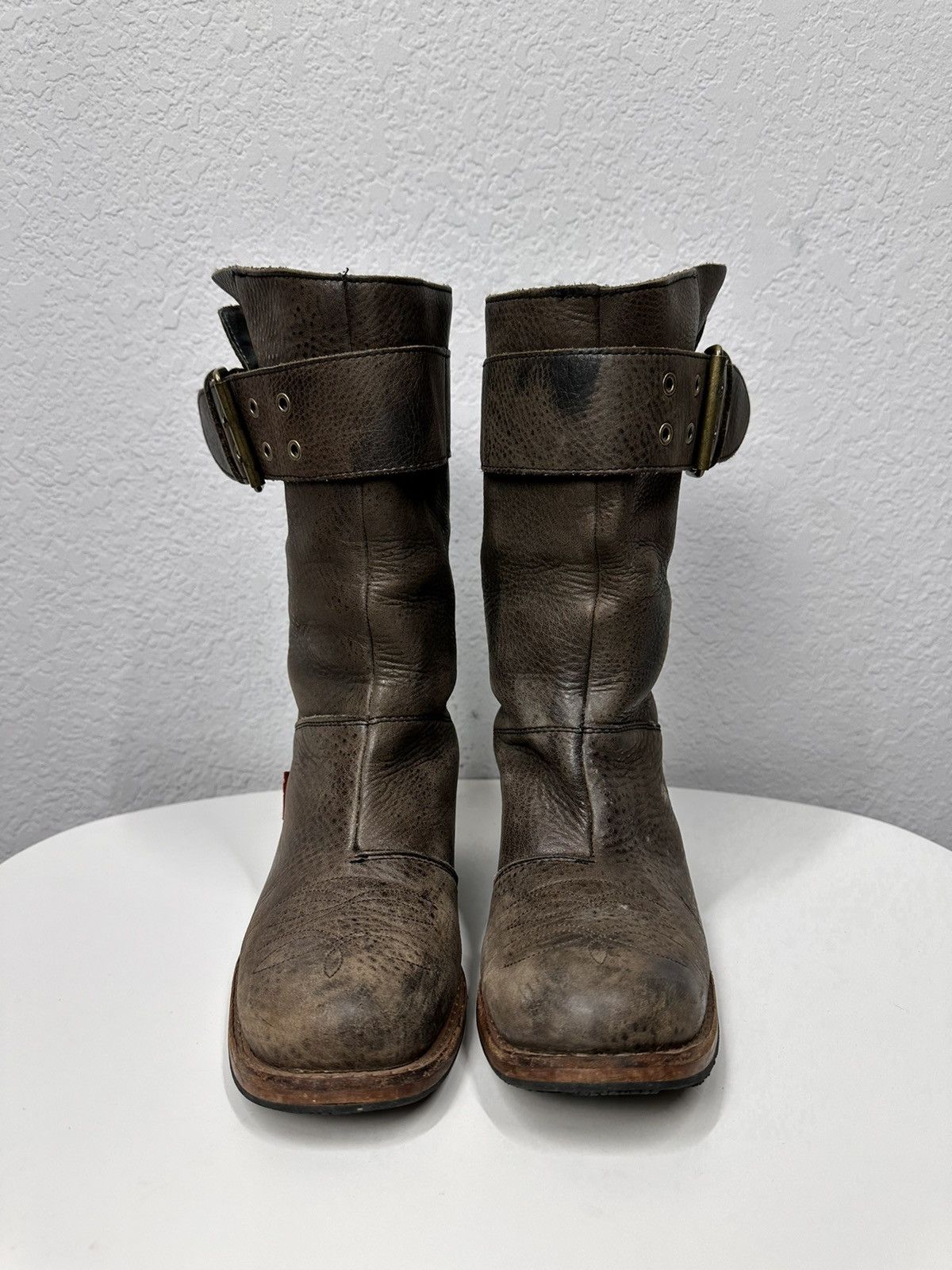 Pepe Jeans Vintage Leather Boots IfSixWasNine Guidi Style Margiela Vibe Size US 9 / IT 39 - 4 Thumbnail