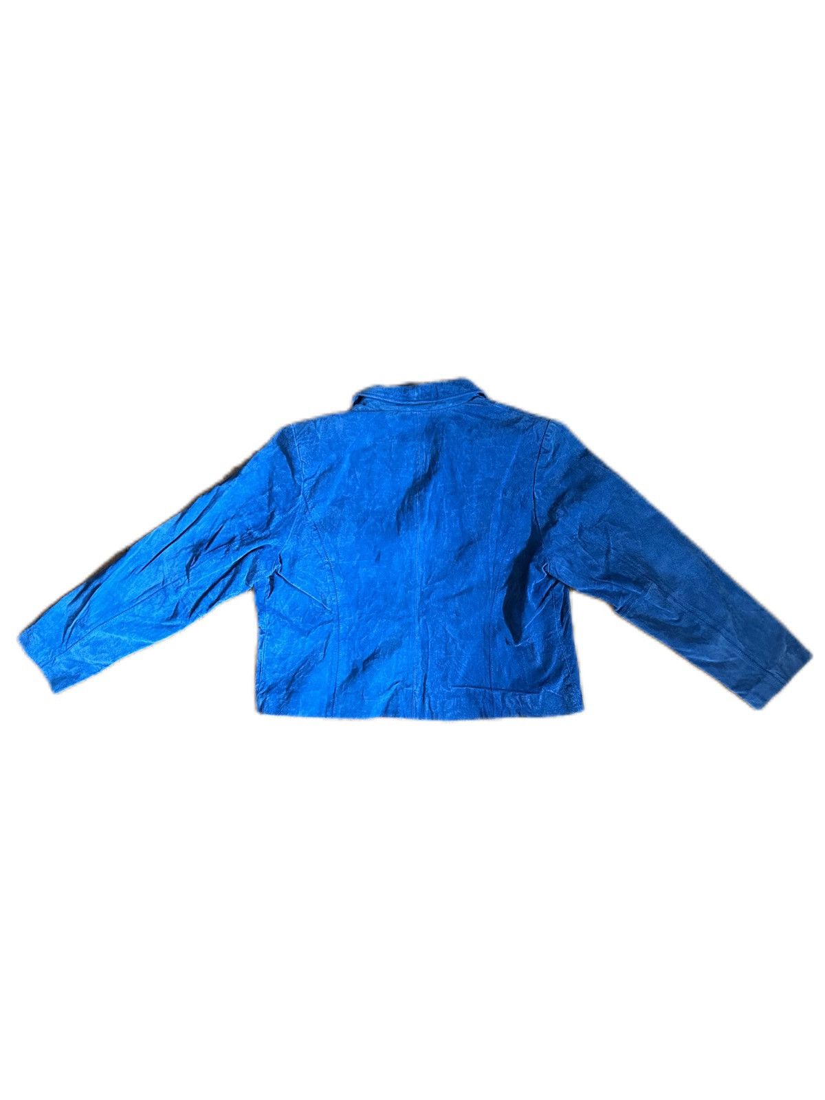 Vintage Vintage Blue Suede Jacket Size XXL / US 16-18 / IT 52-54 - 2 Thumbnail