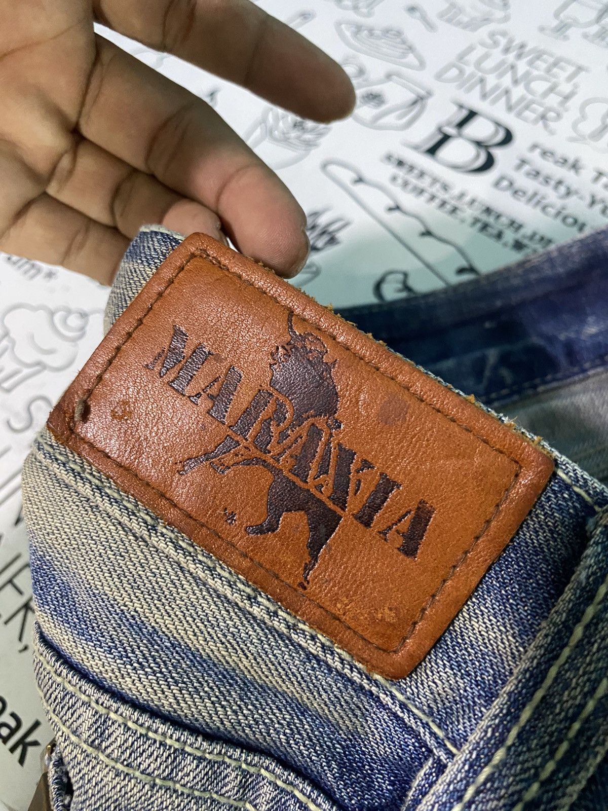 Japanese Brand Maraxia japanase brand distressed denim very rare Size US 31 - 12 Thumbnail