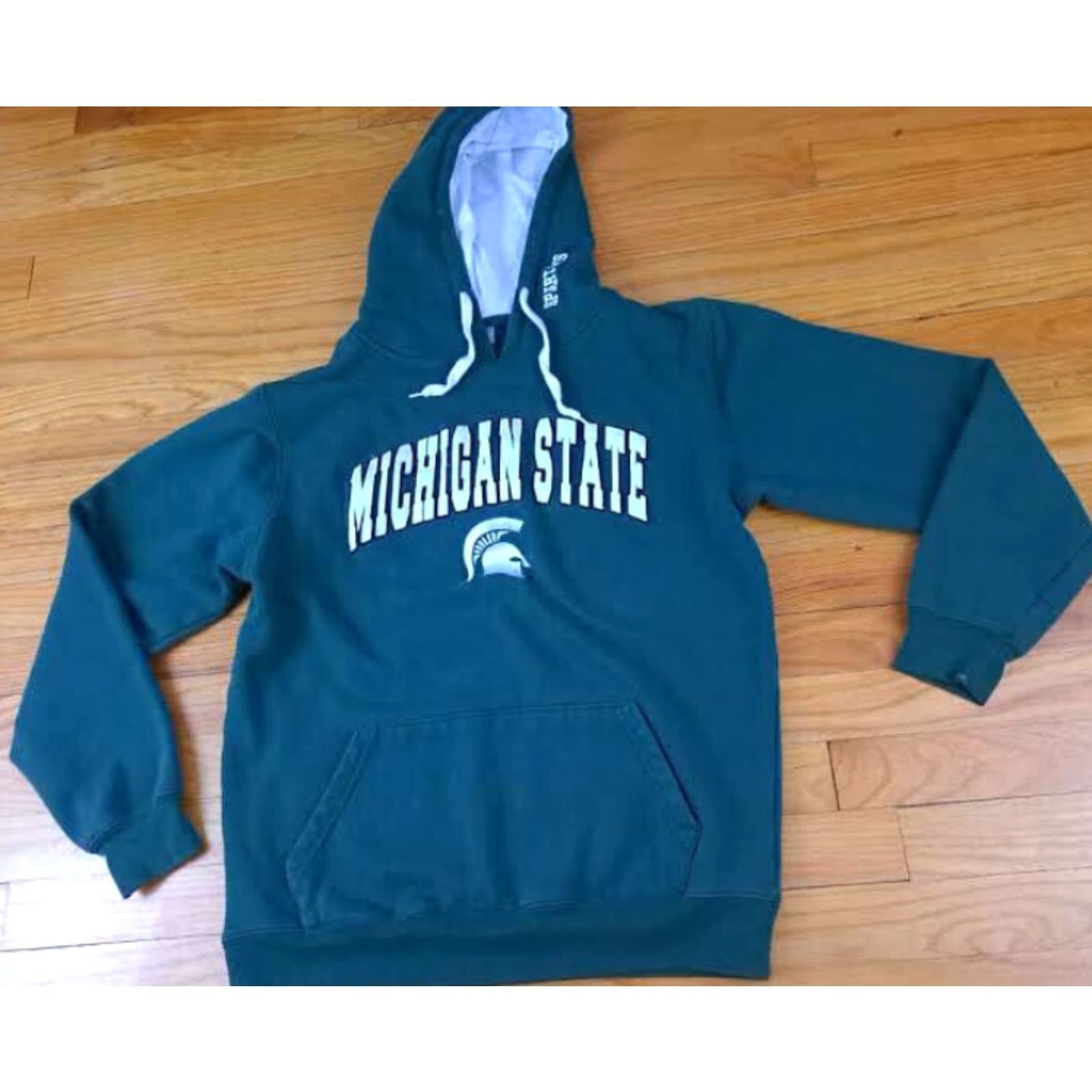 Vintage VINTAGE Stadium Michigan State Spartans Embroidered Hooded Sweatshirt M Green Pullover Hooded Unisex Adults Sweatshirt Stadium Size US M / EU 48-50 / 2 - 3 Thumbnail