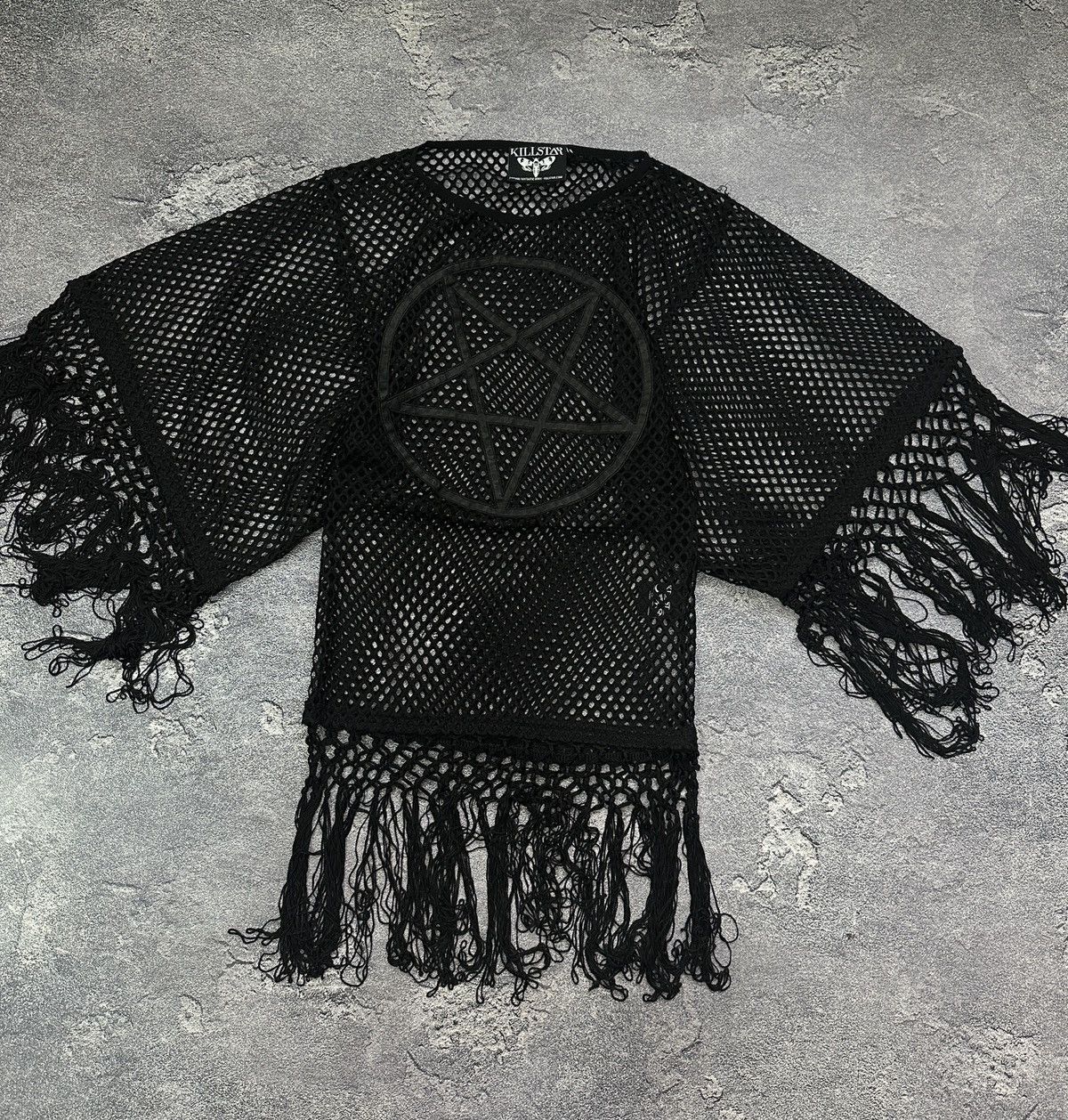 Killstar Killstar Omen Pentagram Mesh Kimono Dress Black Size S-M Size S / US 4 / IT 40 - 1 Thumbnail