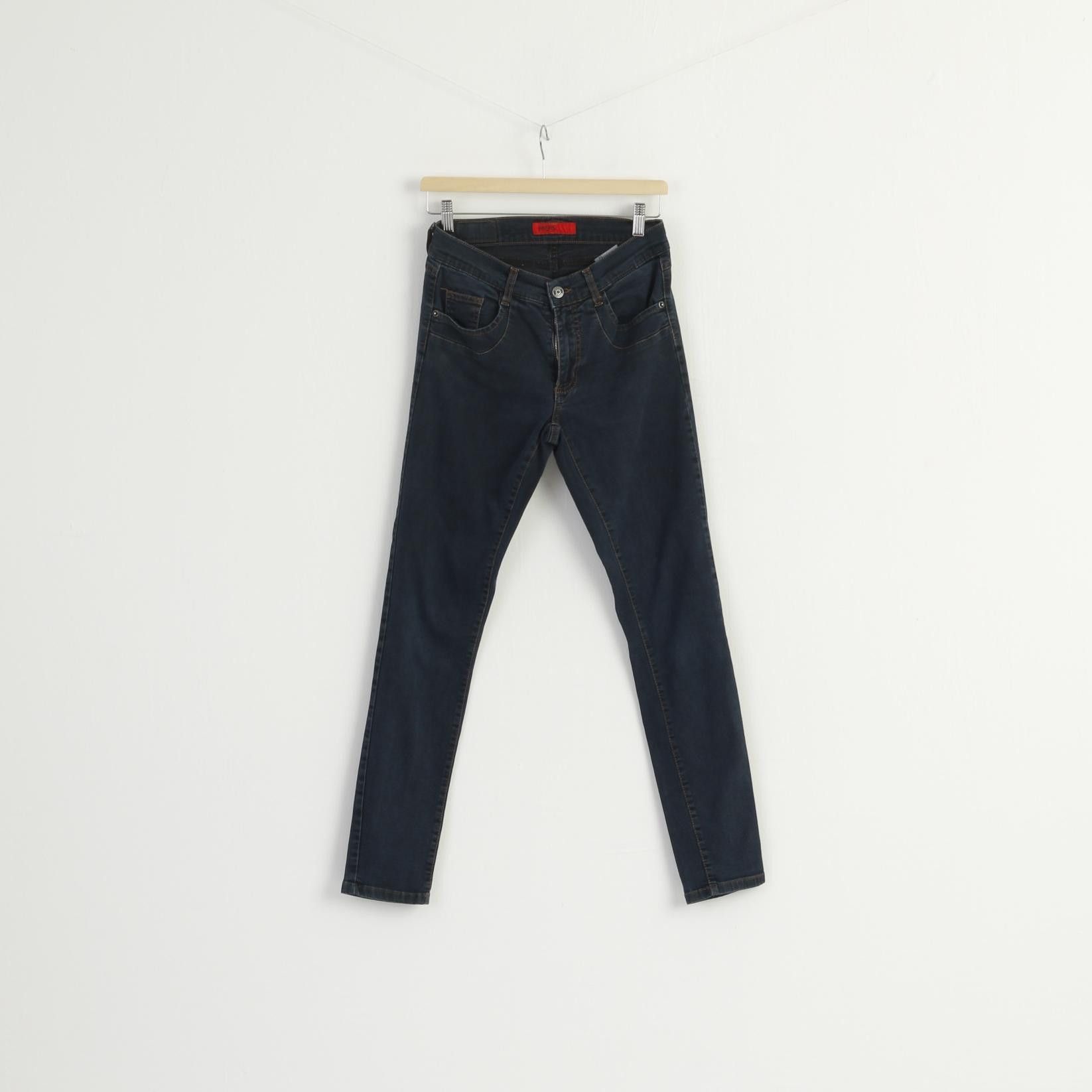 Vintage ANGELS Women 34 S Jeans Trousers Navy Skinny 8805 Size 28" / US 6 / IT 42 - 1 Thumbnail