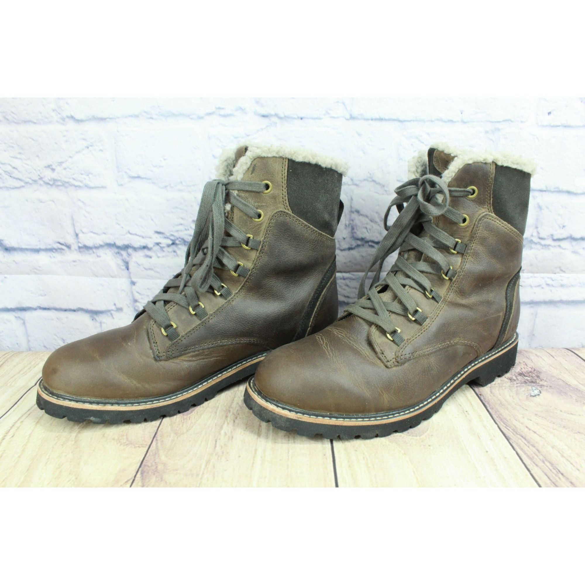 L.L. Bean × Leather LL Bean Leather Water Resistant Fleece Lined Cozy Boots Size US 9.5 / IT 39.5 - 2 Thumbnail