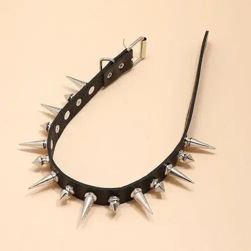 Other Long Leather Collar Choker Size ONE SIZE - 1 Thumbnail