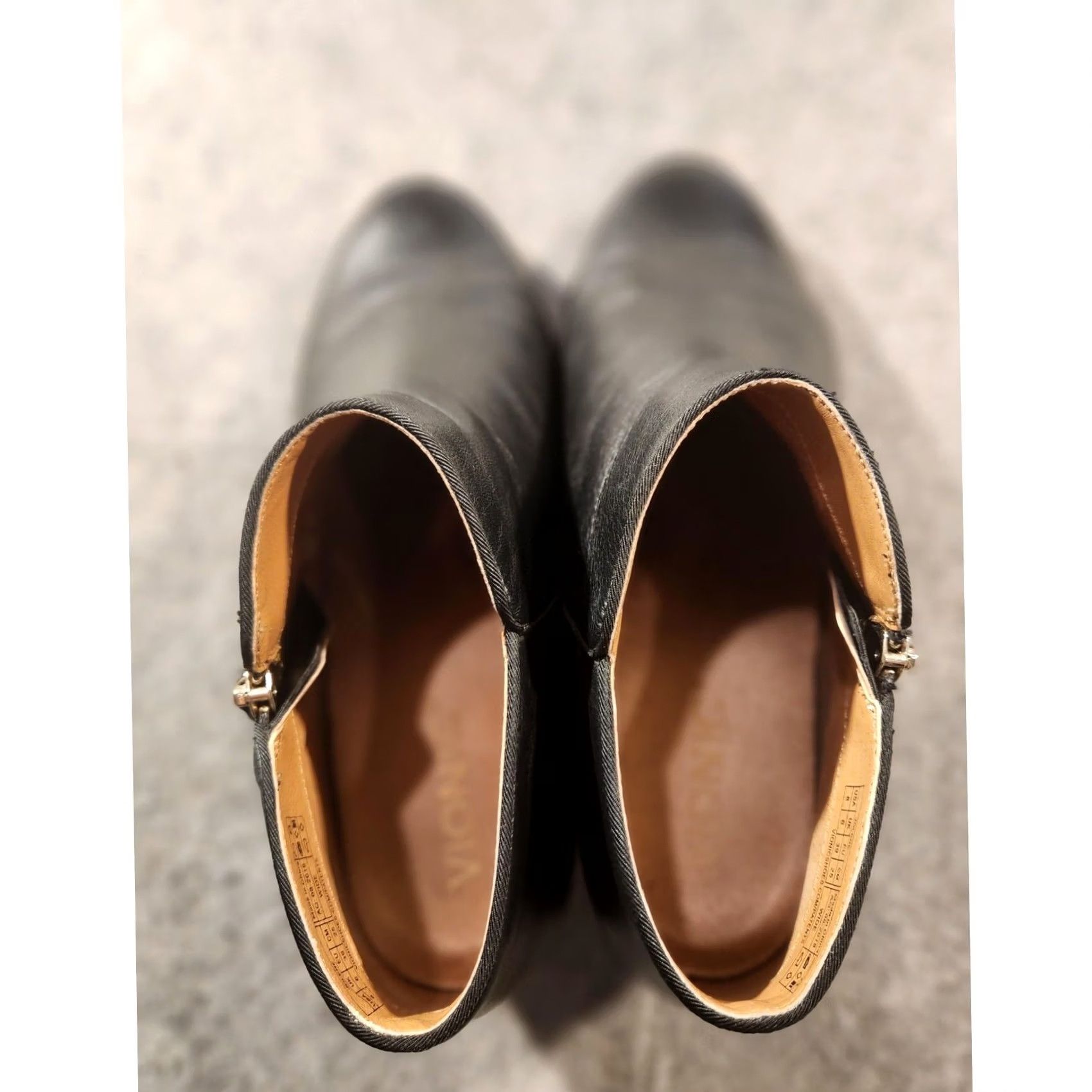 Vionic Vionic Boots Womens 8 W Black Leather Jolene Ankle Booties Zip Low Heel Size US 9 / IT 39 - 5 Thumbnail