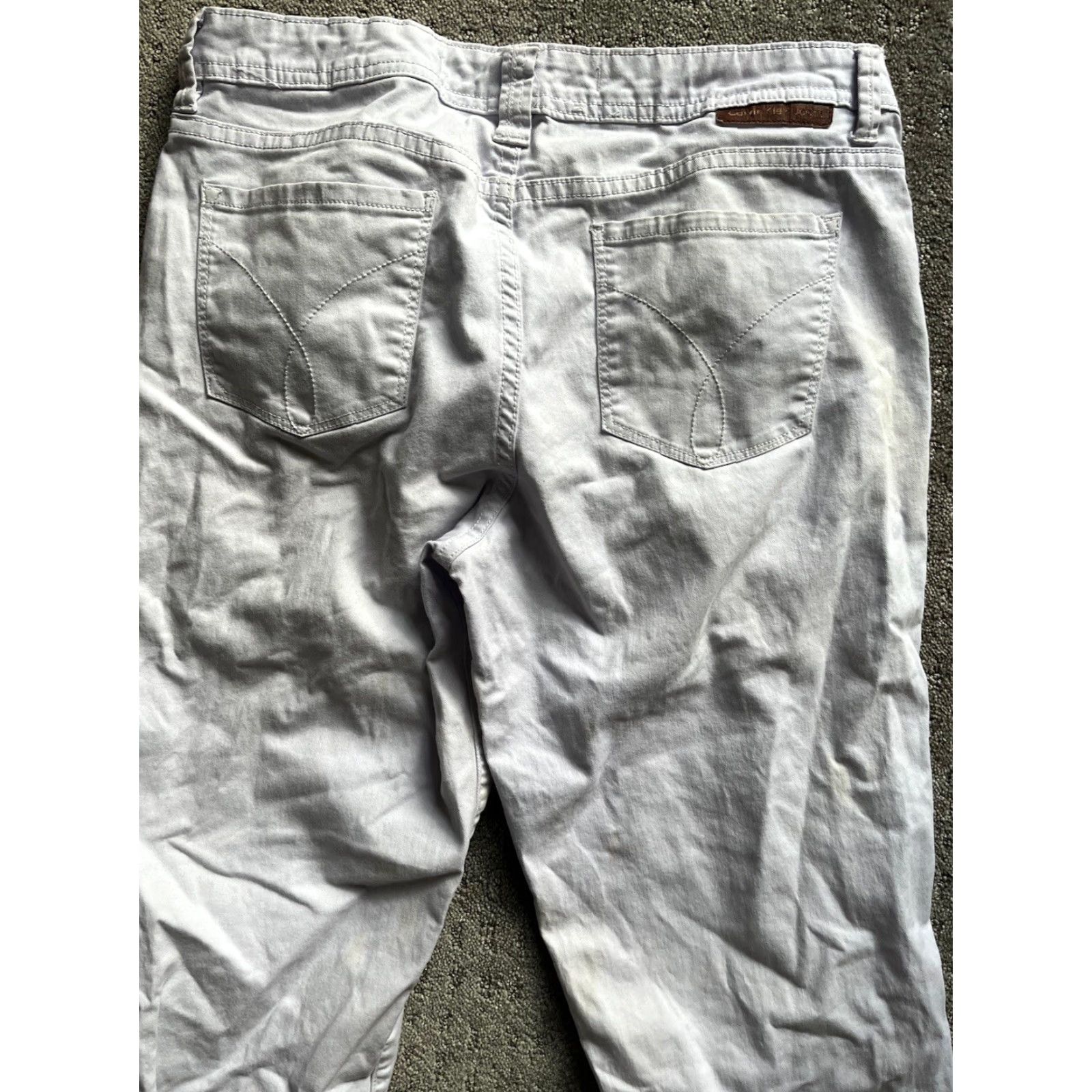 Calvin Klein Calvin Klein Jeans Women's 10 Light Gray Skinny Cropped Denim Pants Size 32" / US 10 / IT 46 - 4 Thumbnail