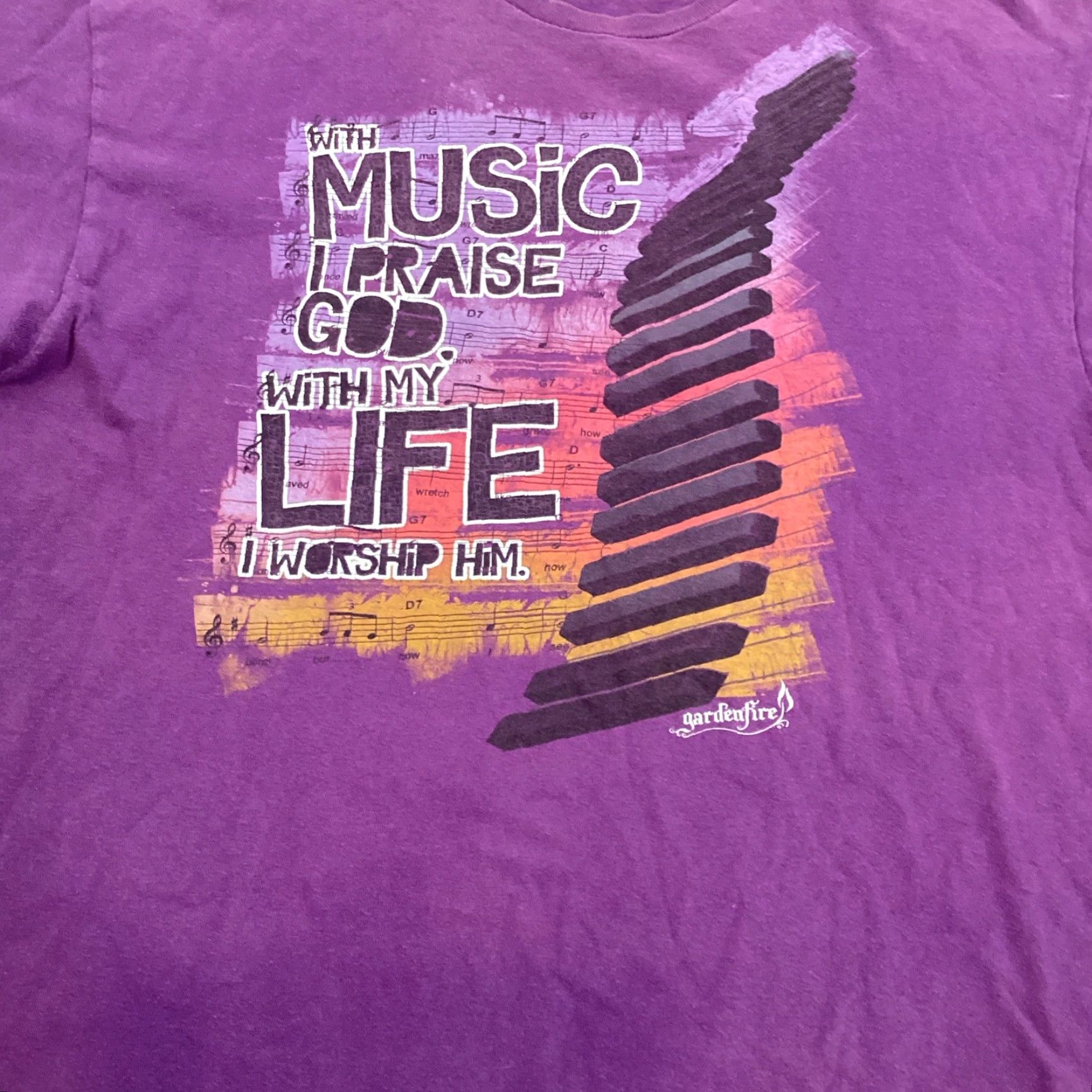 Delta VINTAGE Delta Jesus Tee Graphic Print Short Sleeve T-Shirt Unisex Adult XL Purple Size XL / US 12-14 / IT 48-50 - 2 Thumbnail