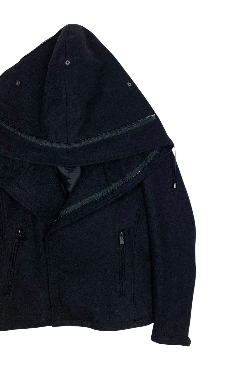 Katharine Hamnett London Katharine Hamnett London Wool Blouson Asymmetrical Hoodie Size M / US 6-8 / IT 42-44 - 3 Thumbnail
