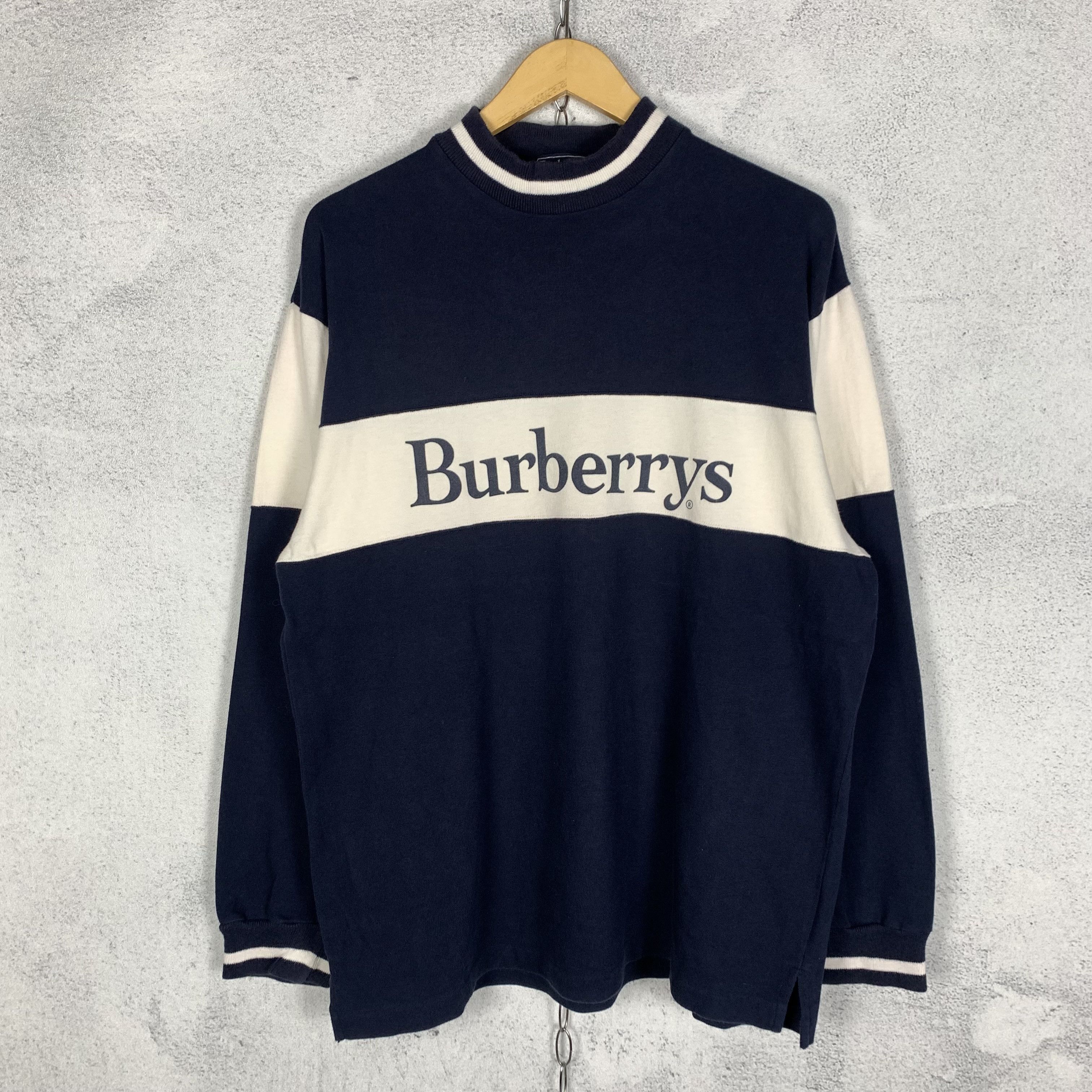 Burberry × Vintage 90s Burberrys Rainbow Text Sweatshirt | Grailed