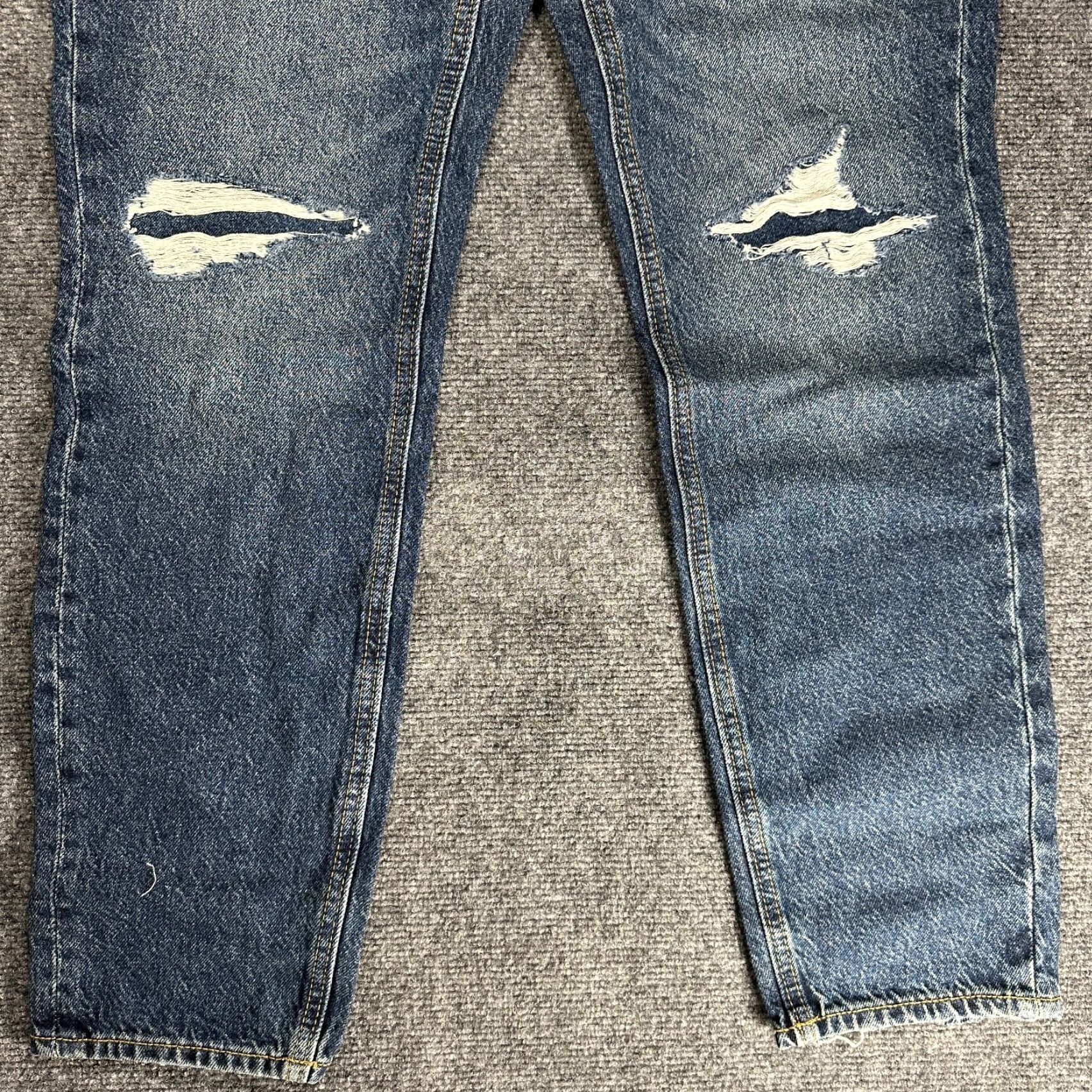 Old Navy Old Navy Jeans Mens 34 Straight Taper Cotton Pockets Distressed Holes NEW Size US 34 / EU 50 - 2 Thumbnail