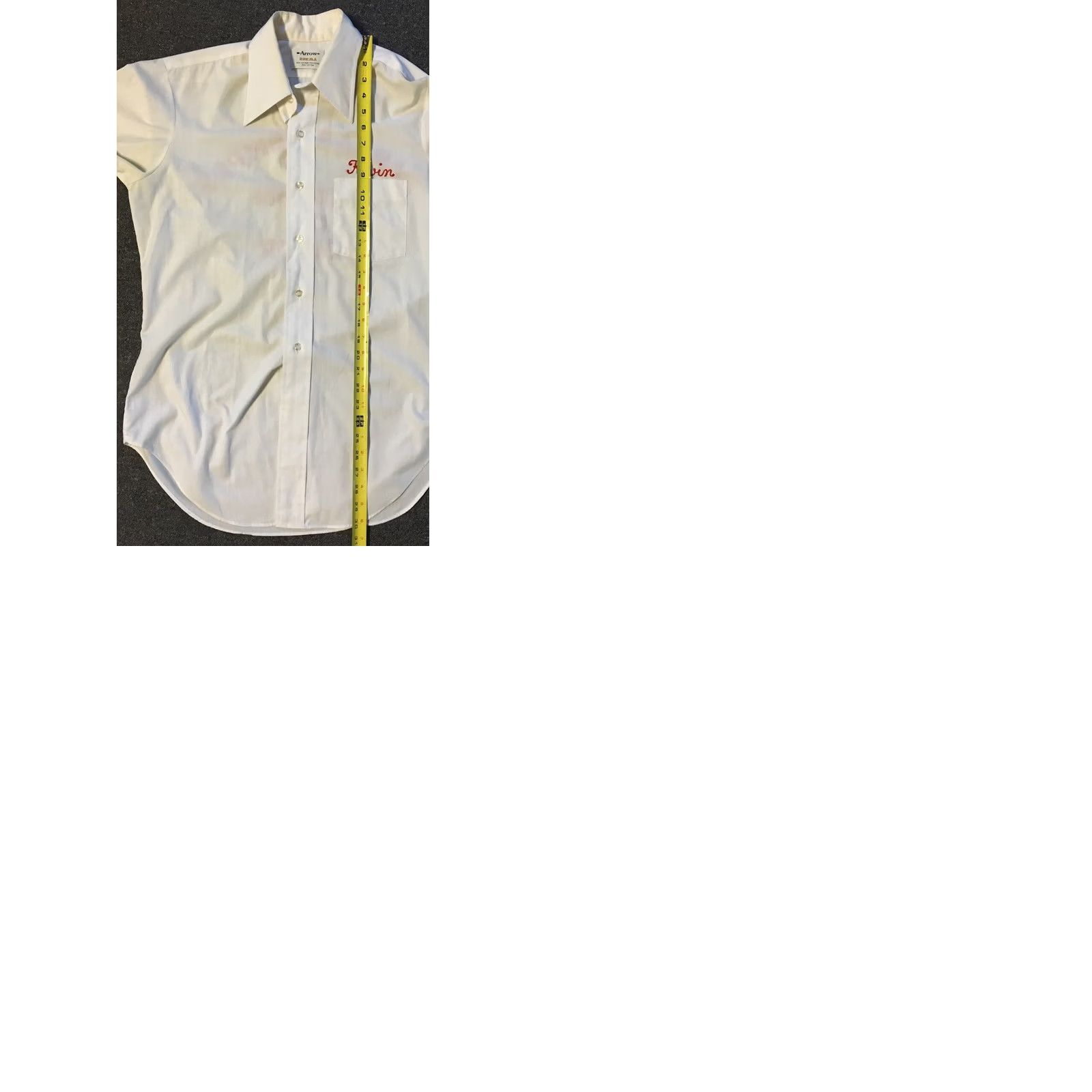 Arrow Vtg 70s Sabbar Temple Legion Of Honor Shirt M USA White Button-Up Short Sleeve Union Made Arrow Mens Grunge Vintage 70s Shirt US Flag Navy Size US M / EU 48-50 / 2 - 9 Thumbnail