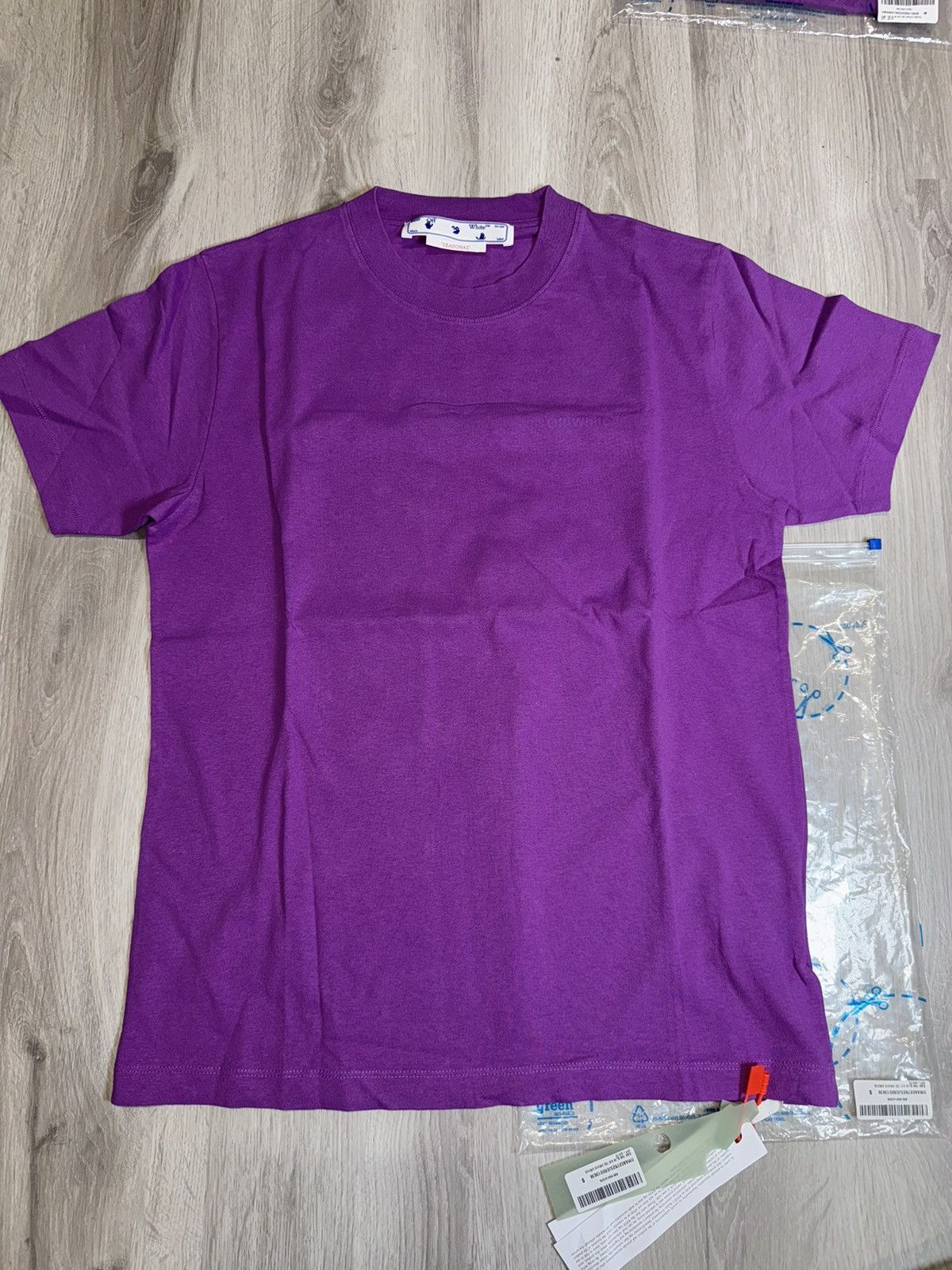 Off-White Off White Diag Arrow Tab Orchid Tee Size US M / EU 48-50 / 2 - 5 Thumbnail