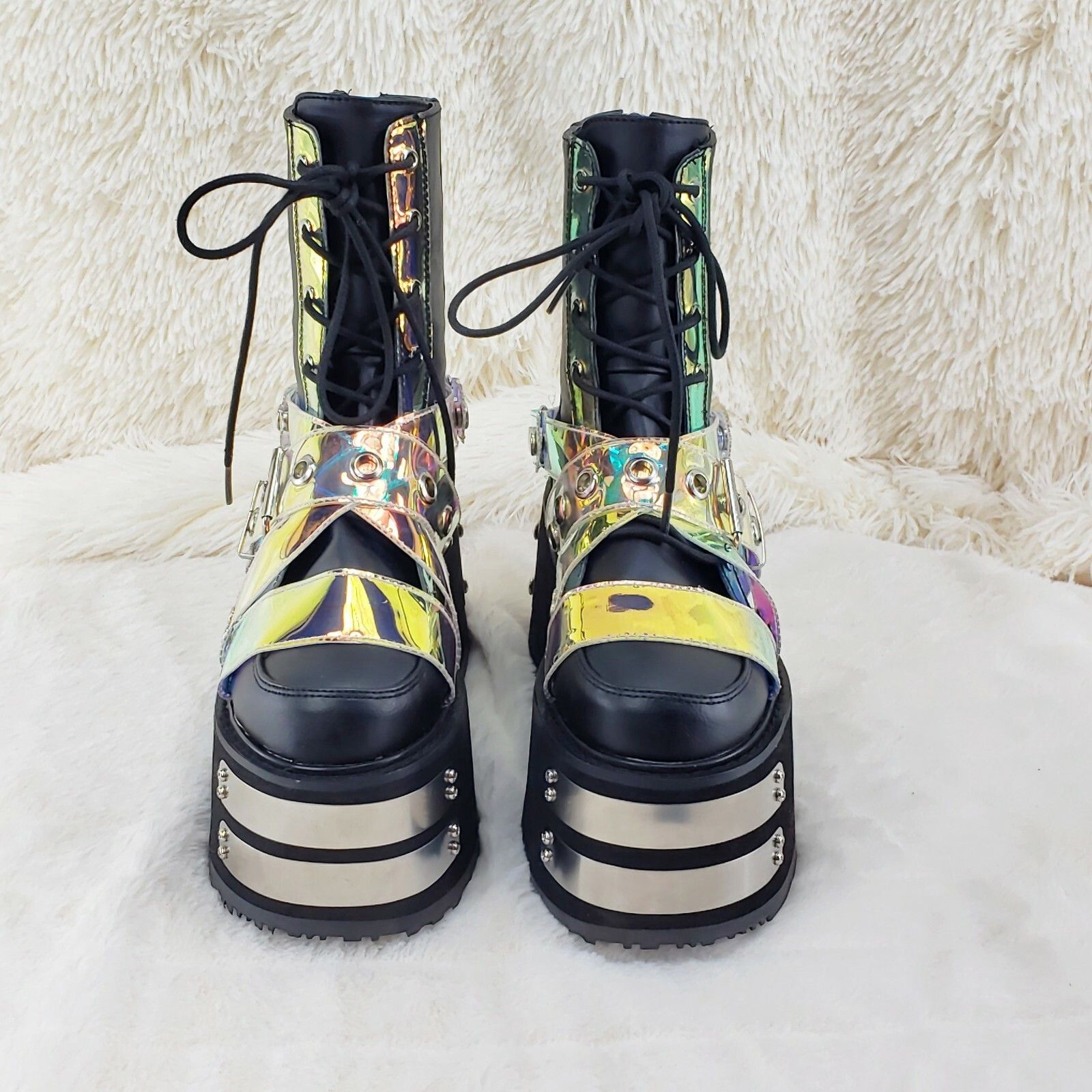 Demonia Cult DEMONIA Damned 116 Goth Trapdoor 3.5" Platform Goth Punk Ank Size US 11 / IT 41 - 6 Thumbnail