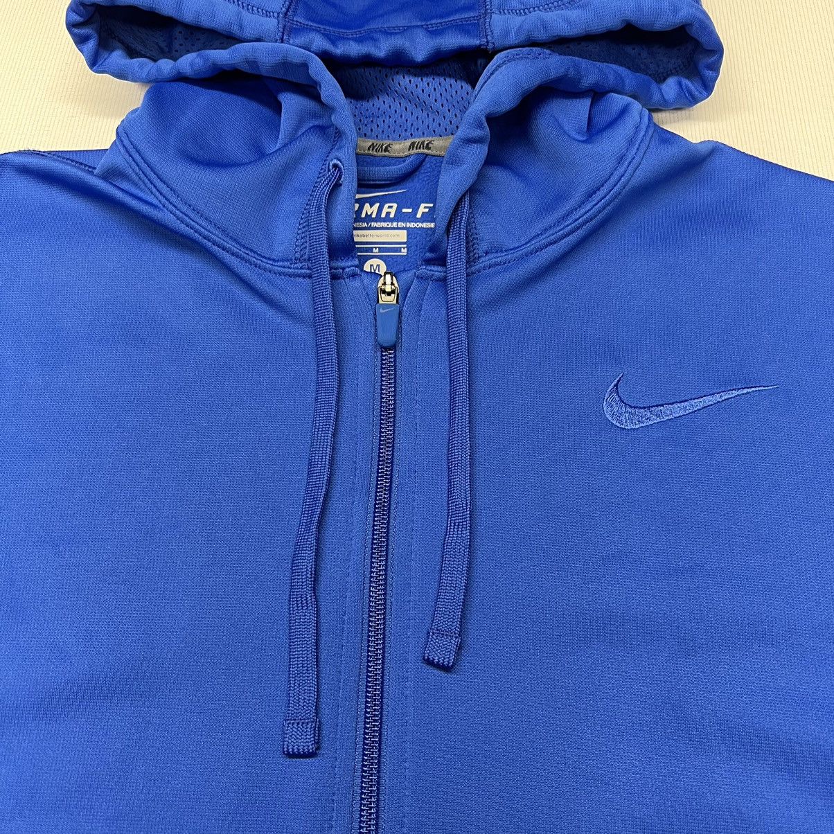 Nike Nike Therma Fit Hoodie Blue Full Zip Sweatshirt Fleece Logo Size US M / EU 48-50 / 2 - 4 Thumbnail
