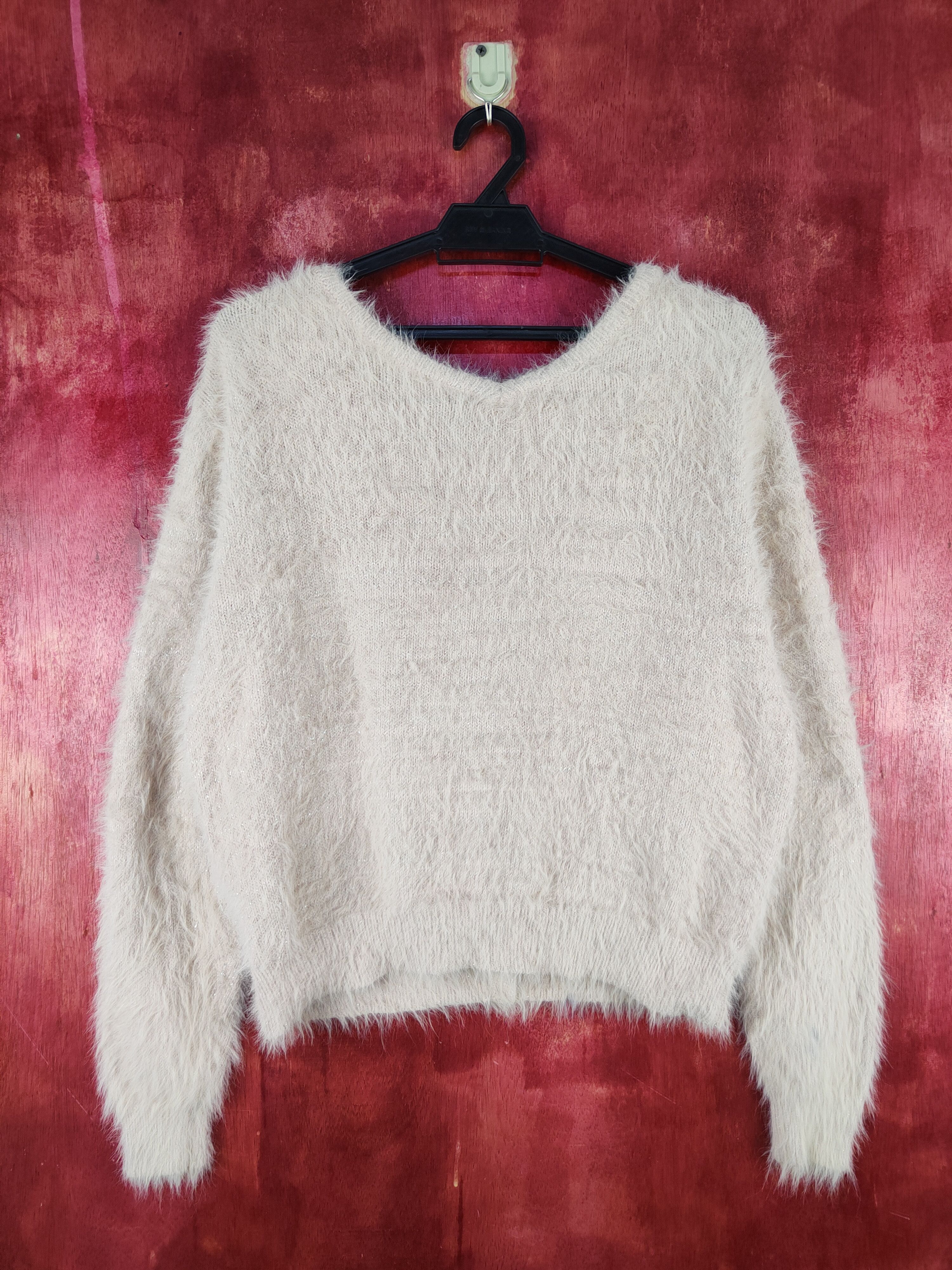 Homespun Knitwear × Japanese Brand DL HK Works London Pink Fur Mohair Knitwear Cardigan #S2098 Size L / US 10 / IT 46 - 7 Thumbnail