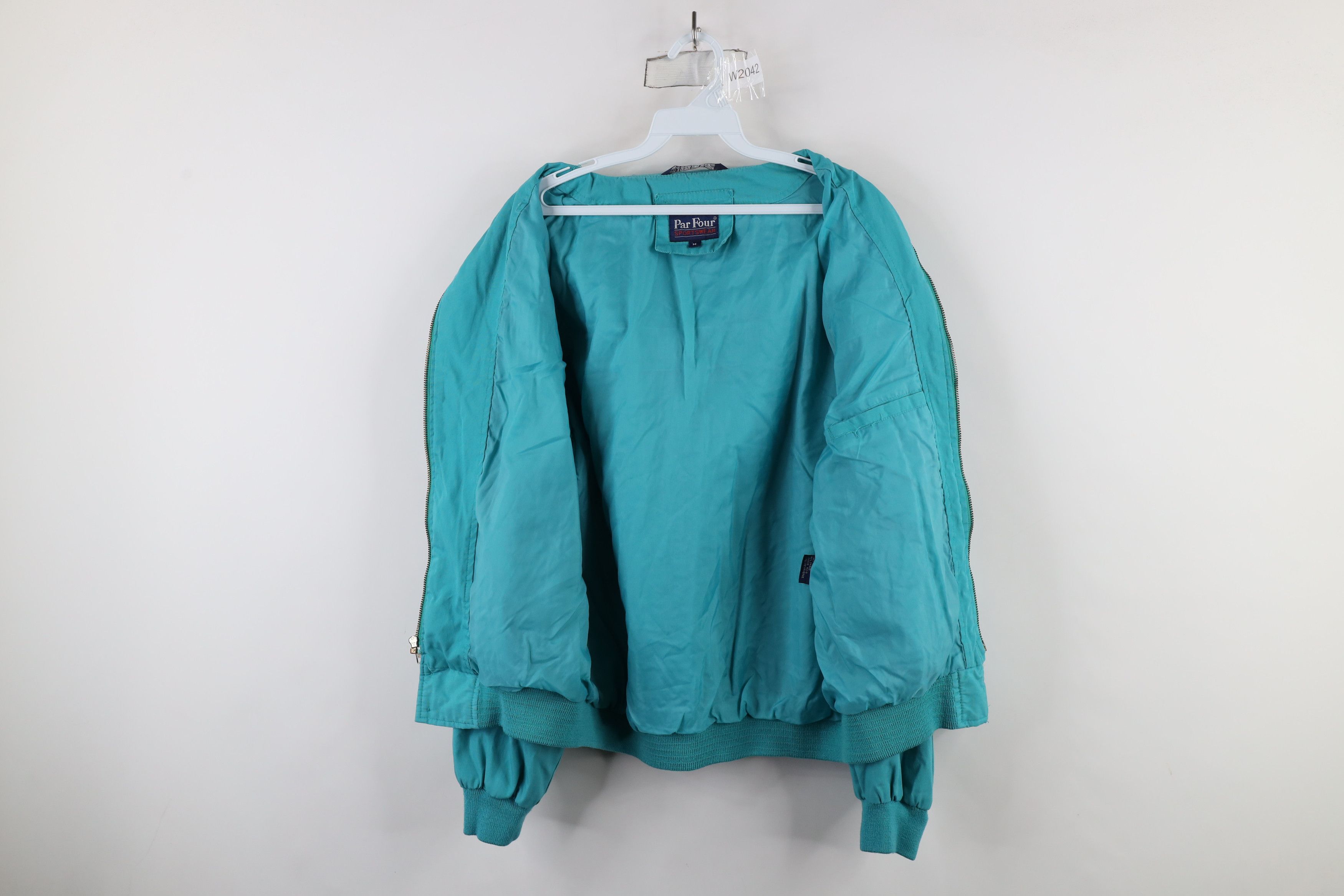 Vintage Vintage 90s Streetwear Blank Lined Cafe Bomber Jacket Blue Size US M / EU 48-50 / 2 - 8 Thumbnail