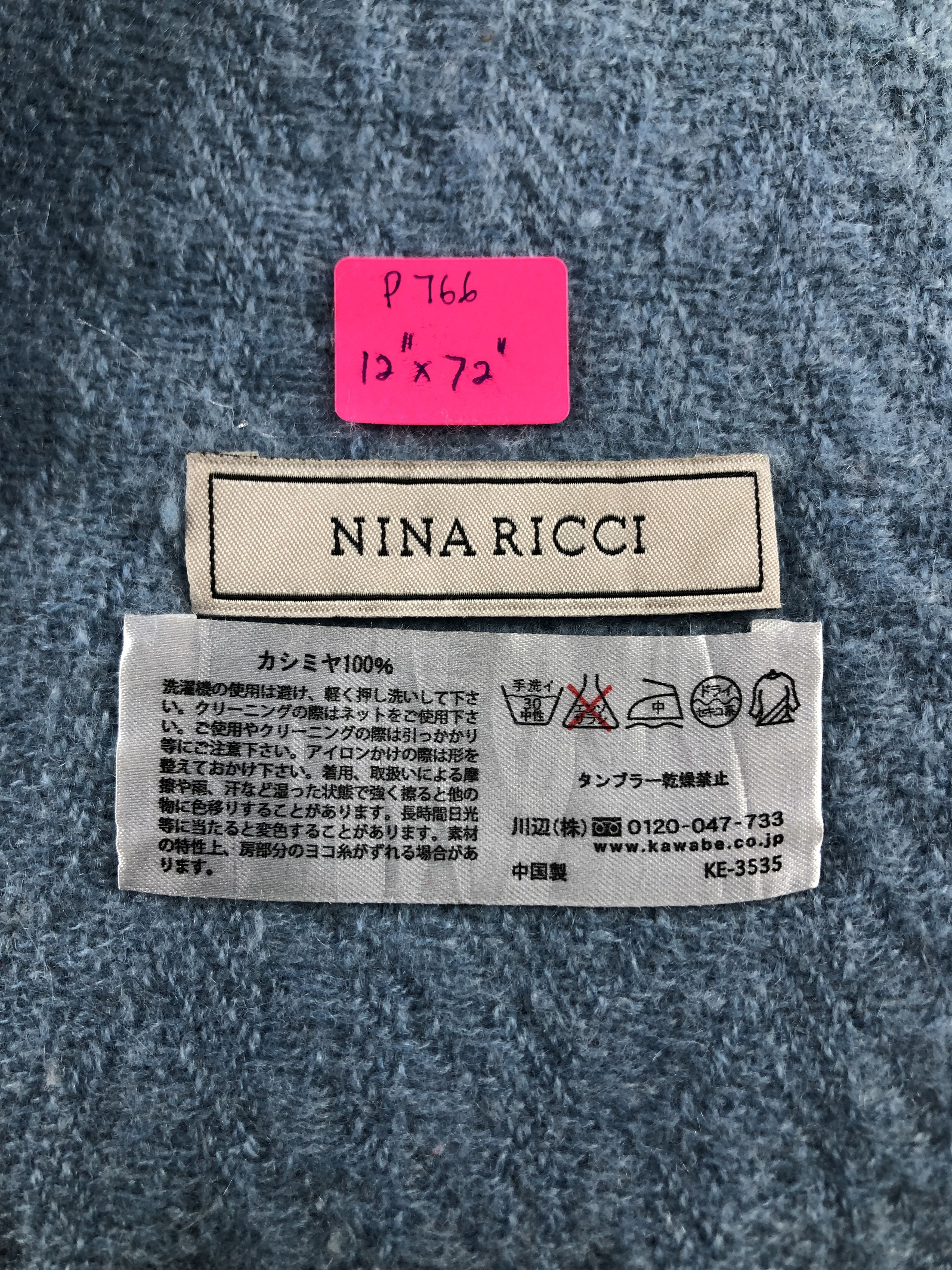Nina Ricci Nina Ricci Cashmere Scarf / Muffler / Neckwear P766 Size ONE SIZE - 5 Thumbnail
