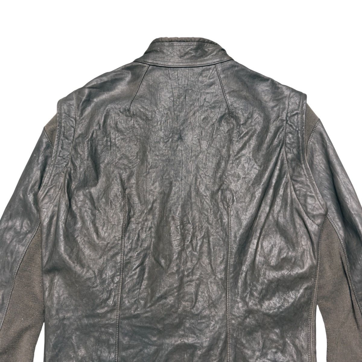 Rick Owens SAMPLE Campioni Rick Owens Bitter Hybrid Leather Jacket Size US S / EU 44-46 / 1 - 9 Thumbnail