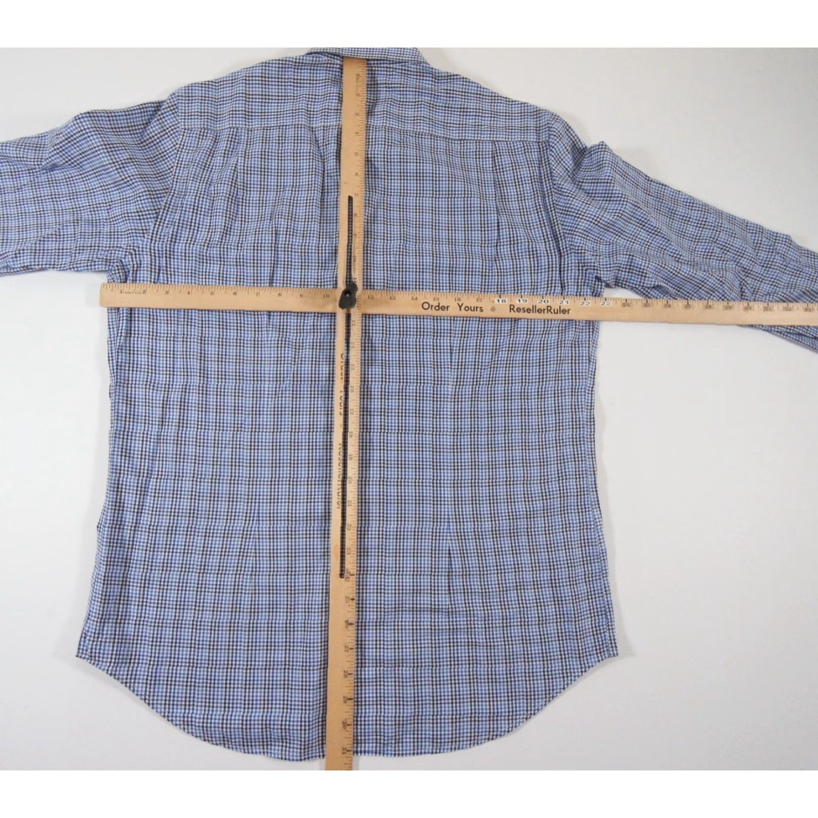 Paul Smith VINTAGE Paul Smith Men's Button Up Shirt Long Sleeve Check Cotton Blue 16" Collared Size US L / EU 52-54 / 3 - 7 Thumbnail