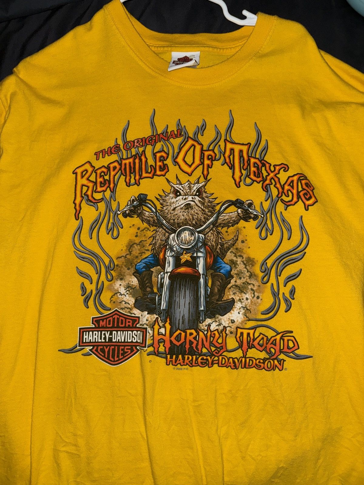Harley Davidson Temple Texas Horny Toad Tee Size US XL / EU 56 / 4 - 1 Thumbnail