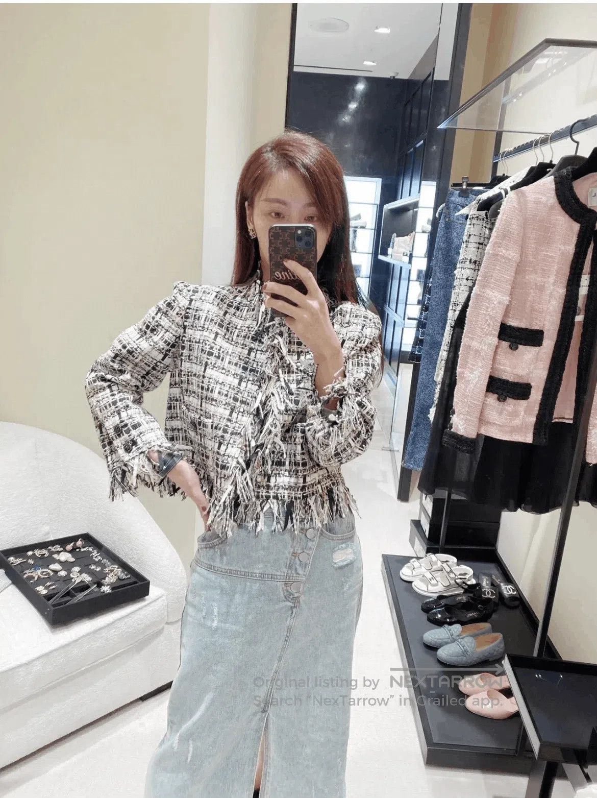 Chanel CHANEL Mixed Color Fringe Short Coat. Size US M / EU 48-50 / 2 - 7 Thumbnail