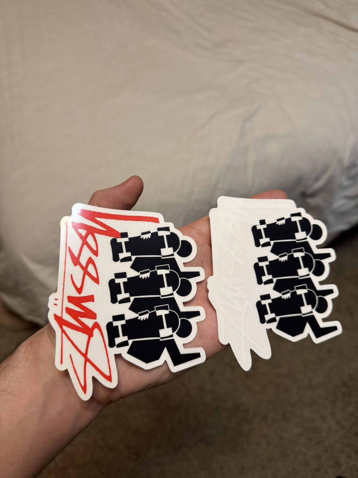 Stussy Stussy Skate Grab Stickers Red & White Size ONE SIZE - 2 Thumbnail