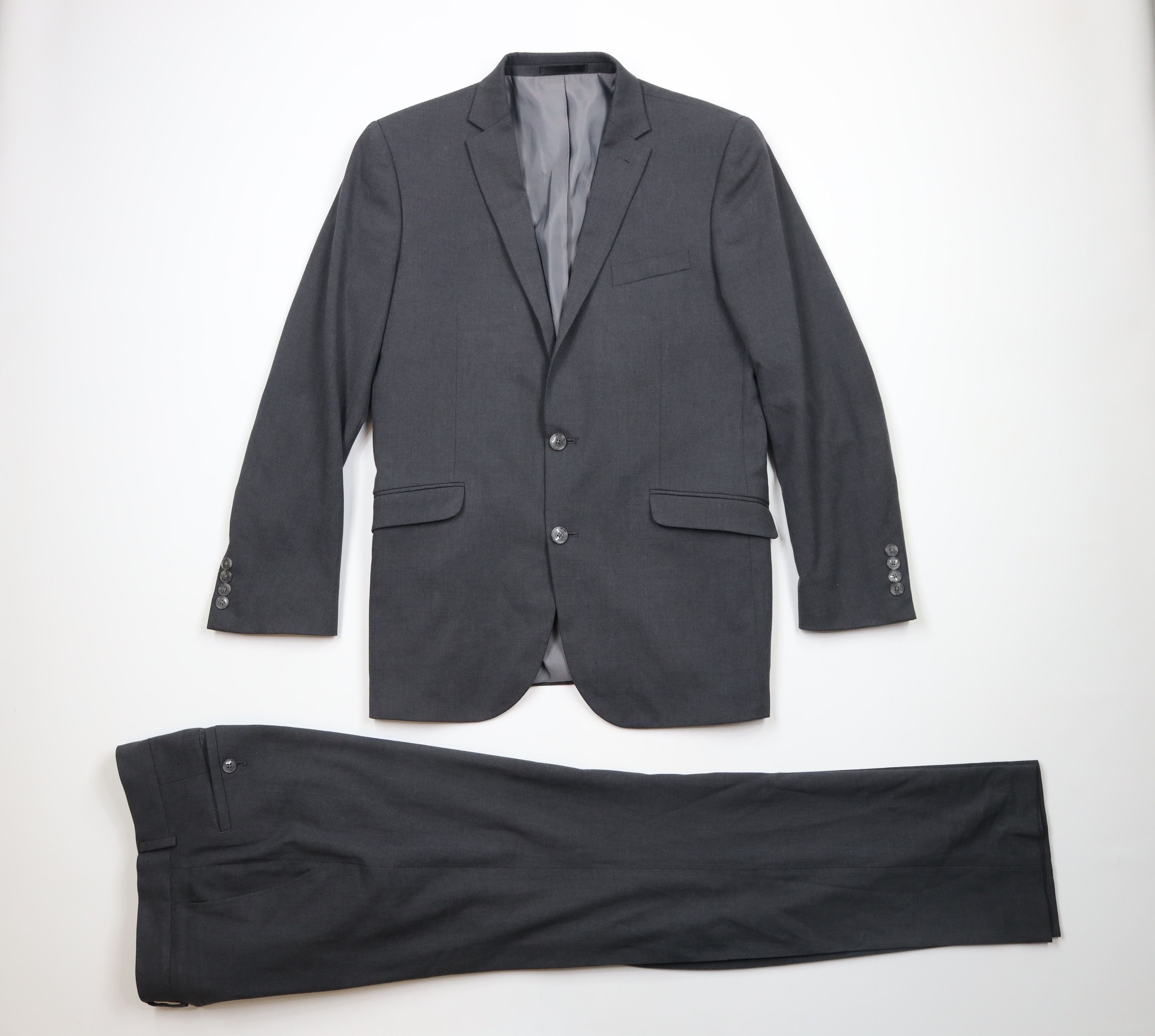 Kenneth Cole Kenneth Cole Reaction 2 Piece Suit Jacket Pants Gray Size 42L - 1 Thumbnail