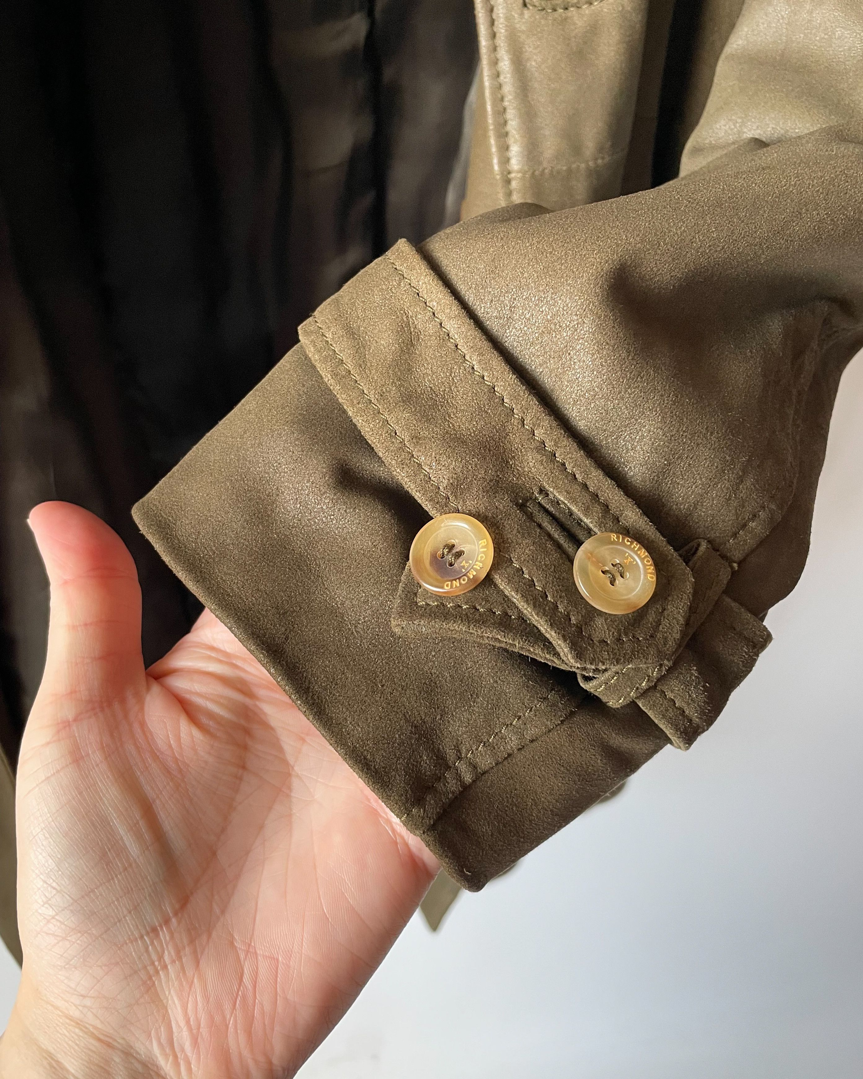 John Richmond Richmond X Suede Men’s Double Breasted Trench Coat Size US M / EU 48-50 / 2 - 11 Thumbnail