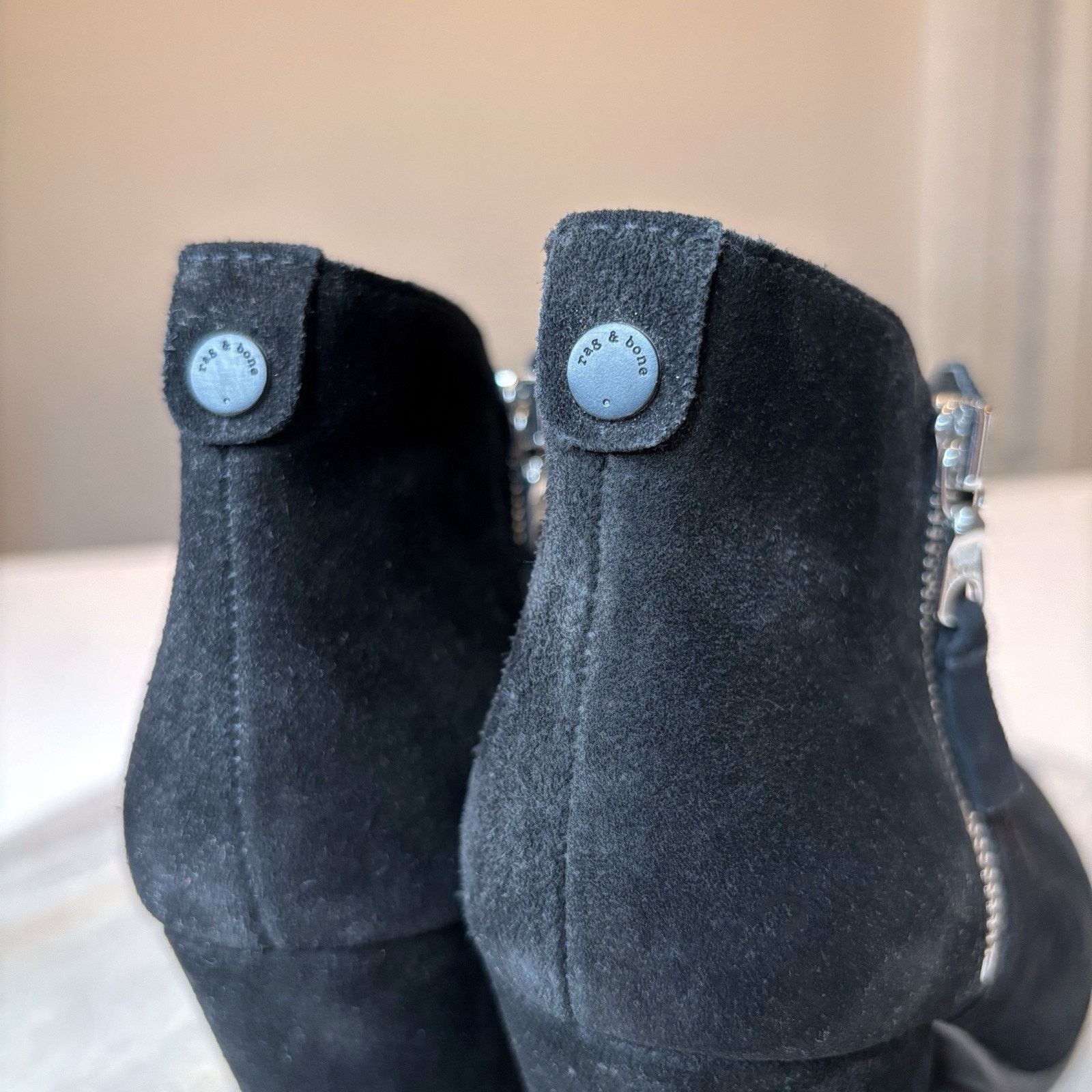Rag & Bone Rag & Bone Margot Black Suede Ankle Boots US Size 7 EU 37.5 Size US 7 / IT 37 - 6 Thumbnail