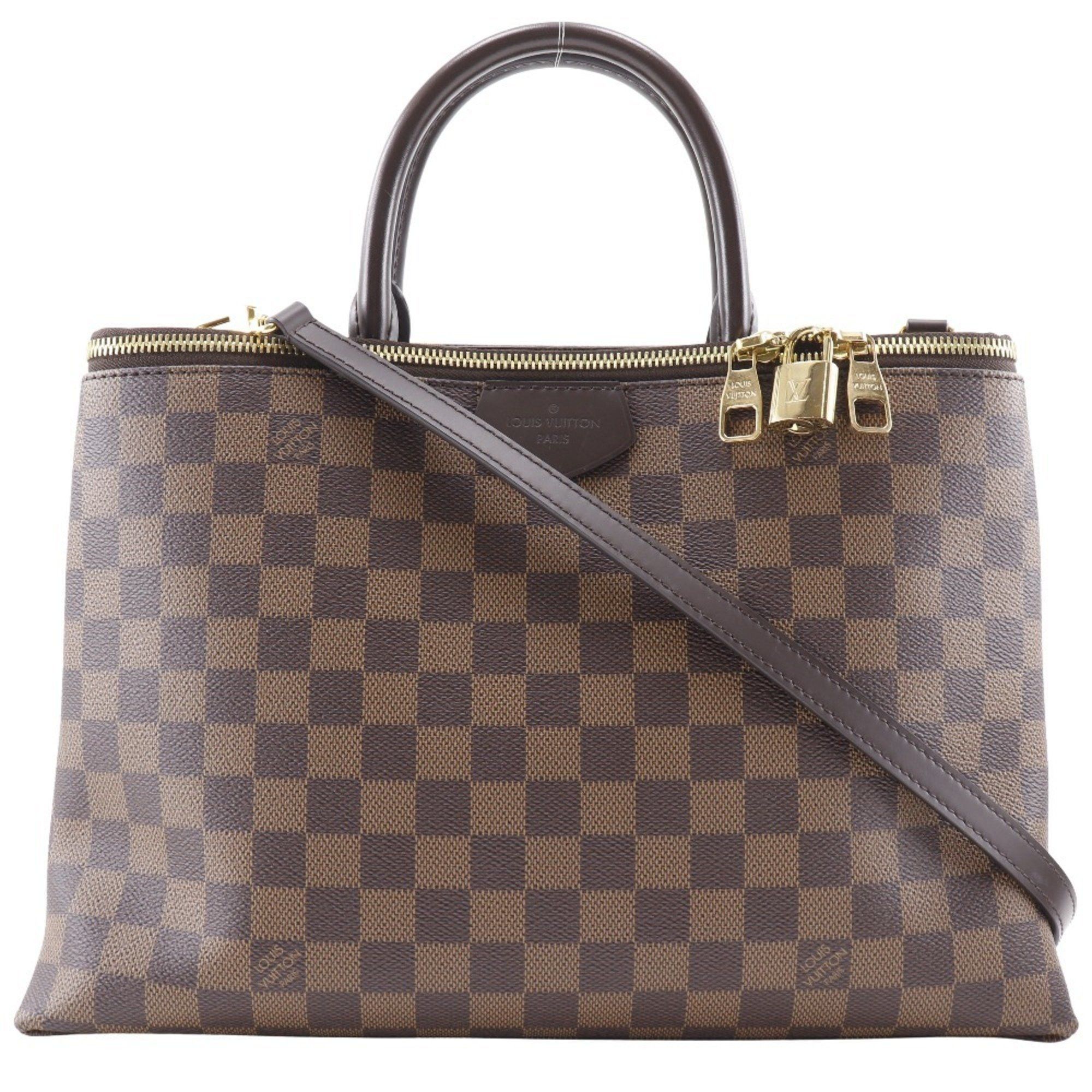 Louis Vuitton Louis Vuitton Brompton Handbag Shoulder N41582 Damier Canvas 2016 Brown TR0186 2way A5 Women's Size ONE SIZE - 1 Thumbnail