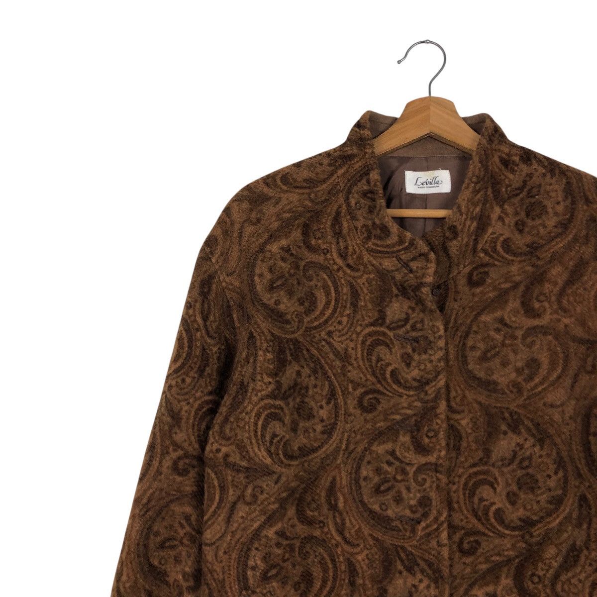 Japanese Brand Cropped Wool Biker Jacket Levilla Navajo Design IsseyMiyake Size US M / EU 48-50 / 2 - 8 Thumbnail