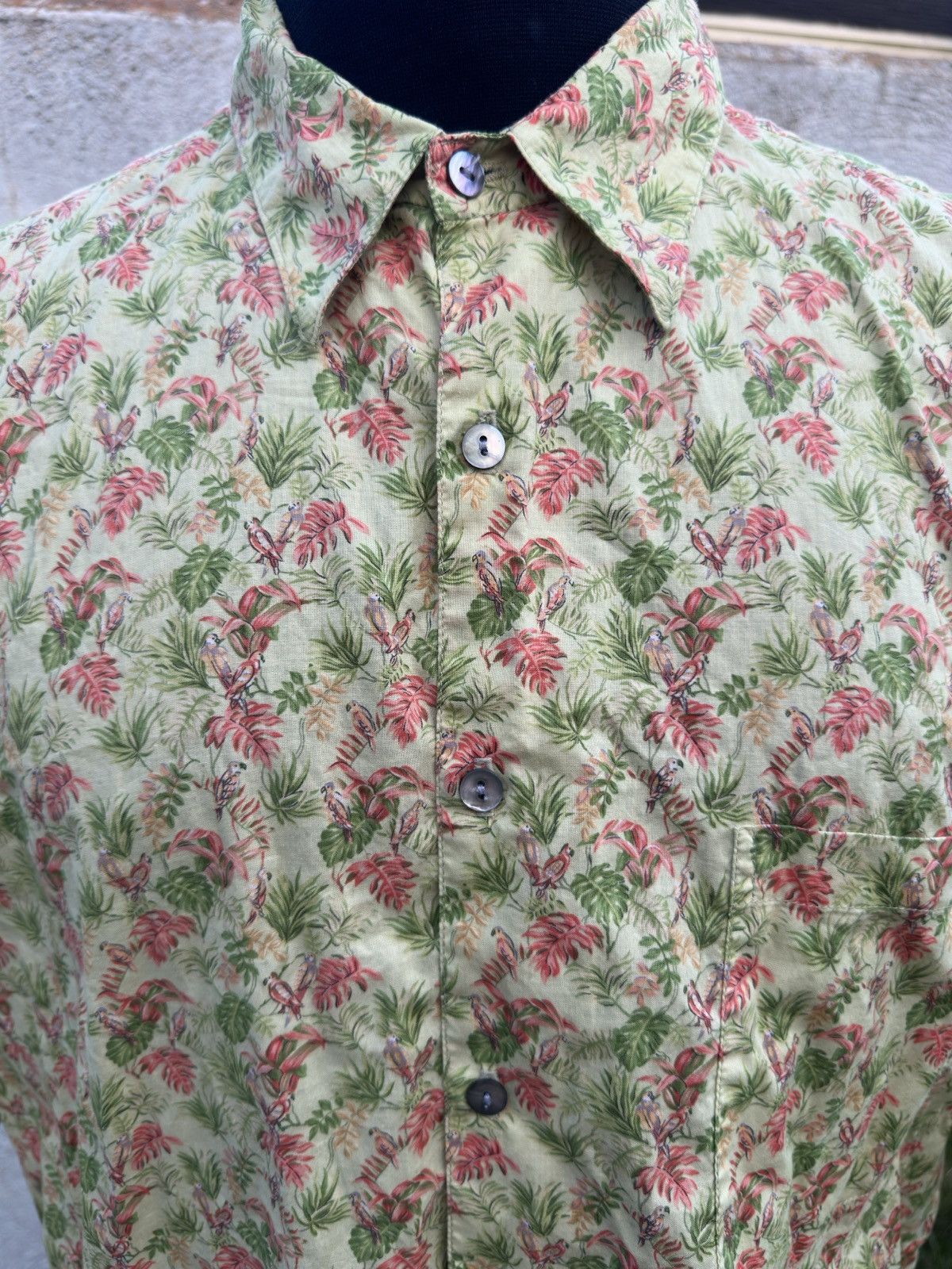 Tori Richard PreOwned Tori Richard Yellow Hawaiian Shirt Men's Large Size US L / EU 52-54 / 3 - 3 Thumbnail