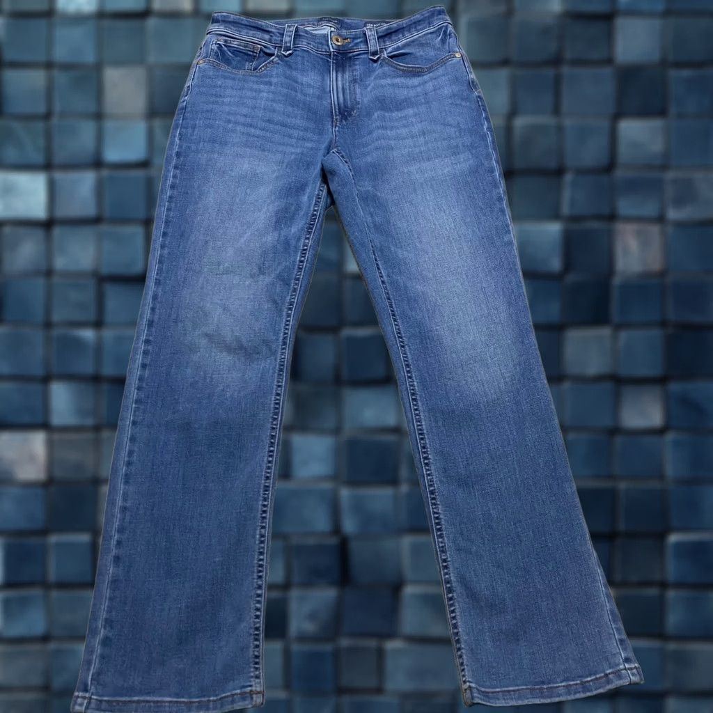 J. Jill J. Jill Jeans Blue Denim Medium Wash 6 Tall Bootcut Mid Rise 5-Pocket Slim 27in Inseam Jeans Womens Size 6 Tall Blue Denim Moore Size 28" / US 6 / IT 42 - 1 Thumbnail