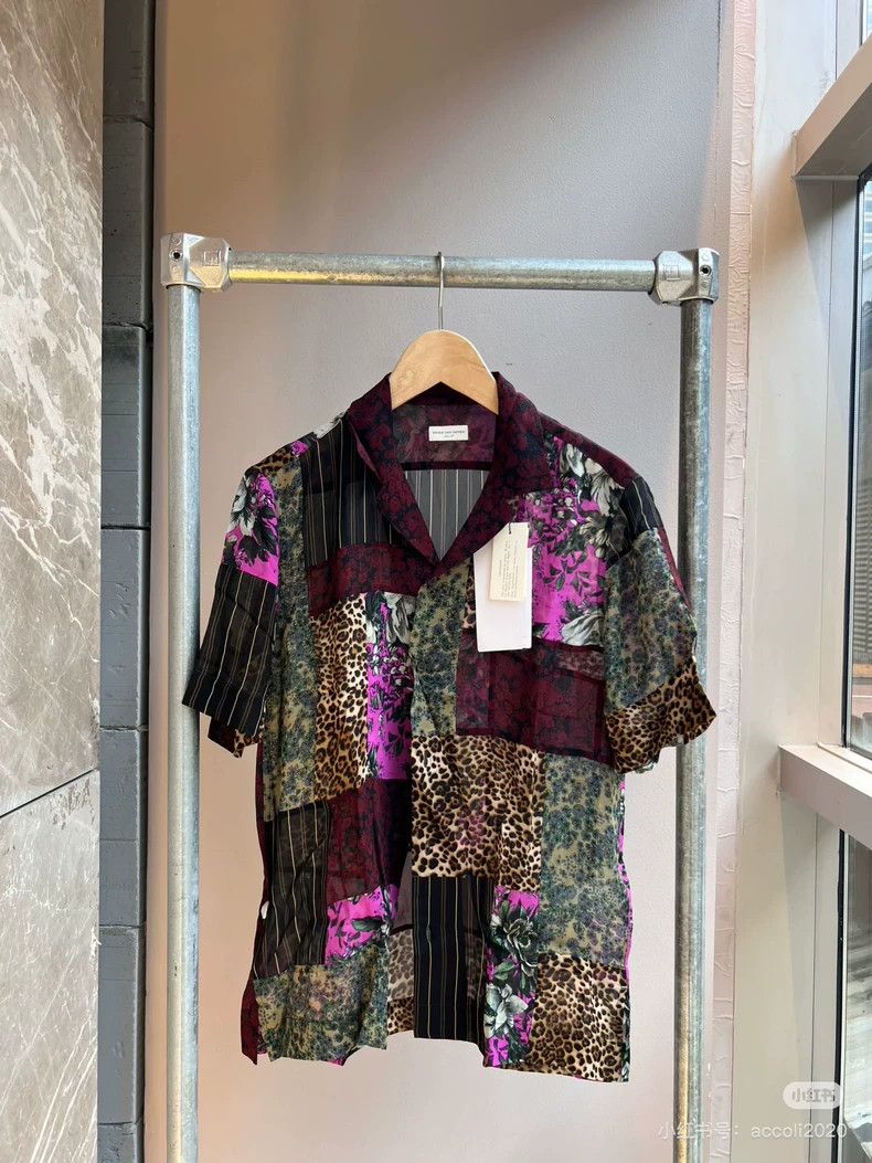 Dries Van Noten DRIES VAN NOTEN size:46 Flower patchwork shirt Size M / US 6-8 / IT 42-44 - 6 Thumbnail