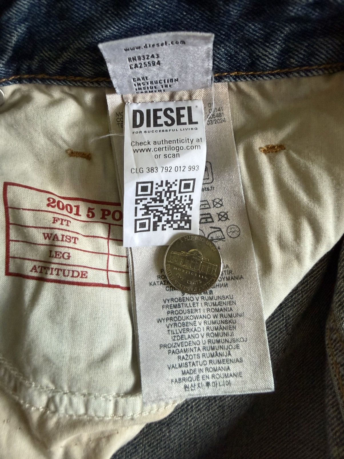 Diesel Diesel 2001 Relaxed Jeans Low Waist D-Macro Size US 30 / EU 46 - 8 Thumbnail