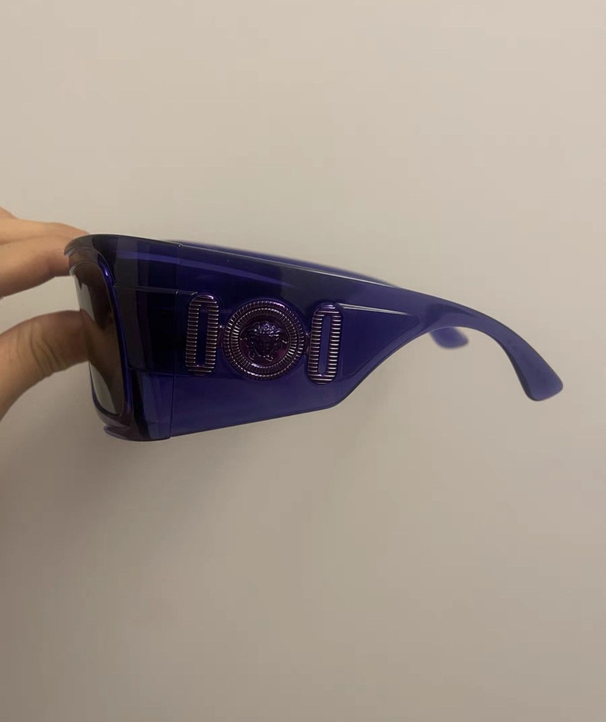 Versace Versace Shield Shape Frame Sunglasses Size ONE SIZE - 3 Thumbnail