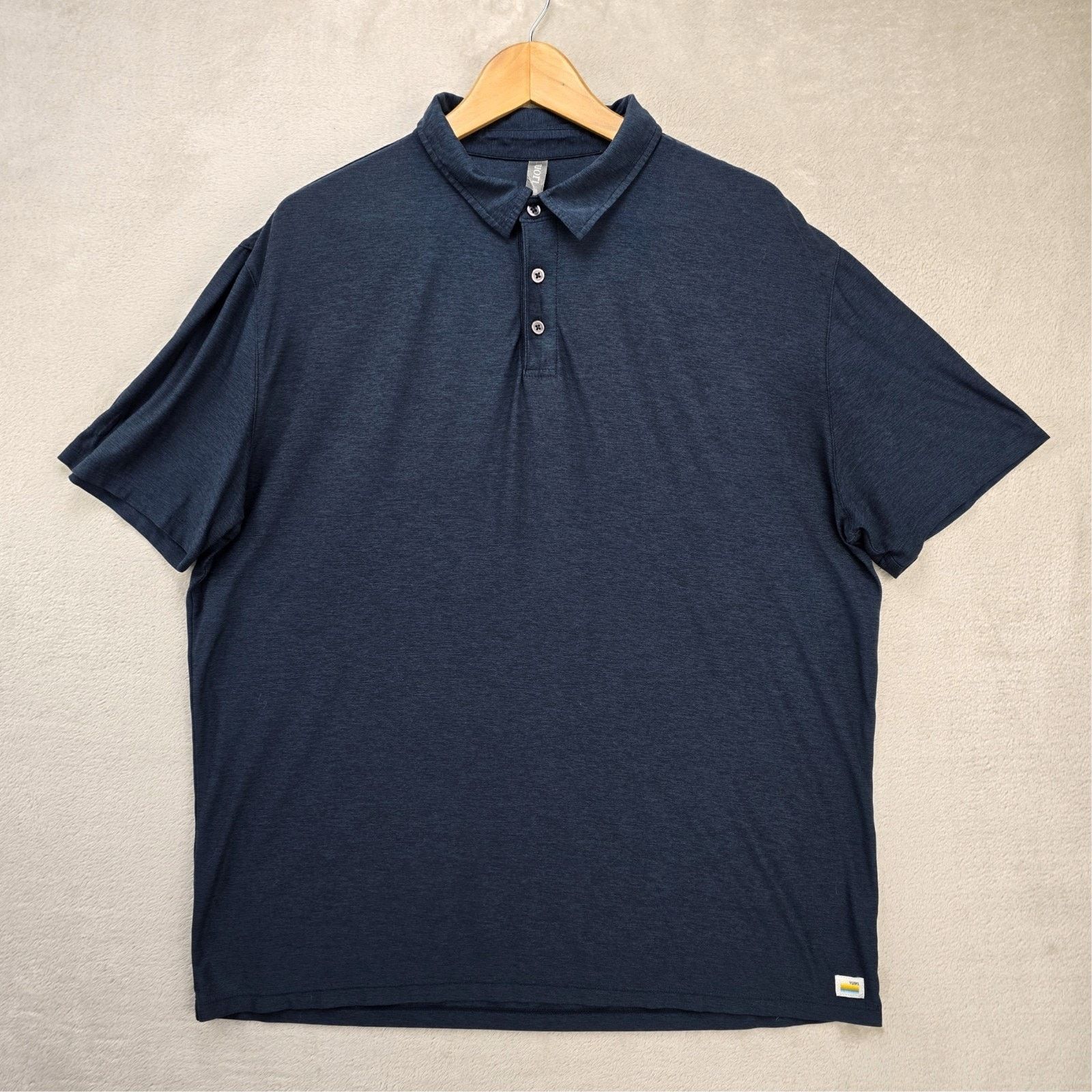 Vuori Vuori Strato Tech Polo Mens XL Navy Blue Short Sleeve Shirt Size US XL / EU 56 / 4 - 1 Thumbnail