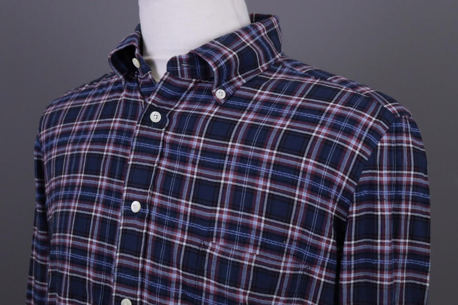 Designer Giampaolo Archivio Check Flannel Shirt Size 43 / 17 Size US M / EU 48-50 / 2 - 10 Thumbnail