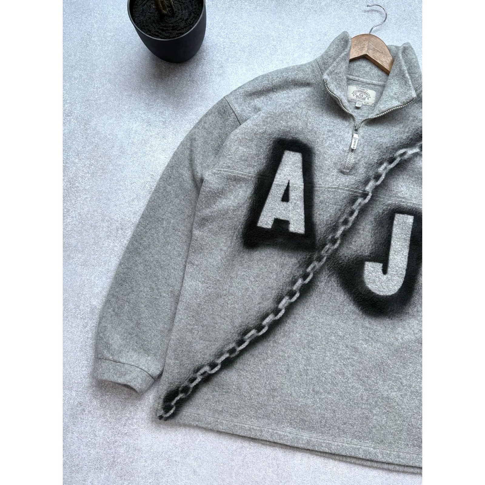 Vintage VINTAGE Armani Jeans Big Logo Fleece Sweatshirt Gray XL Men’s(Size XL) Size US XL / EU 56 / 4 - 3 Thumbnail