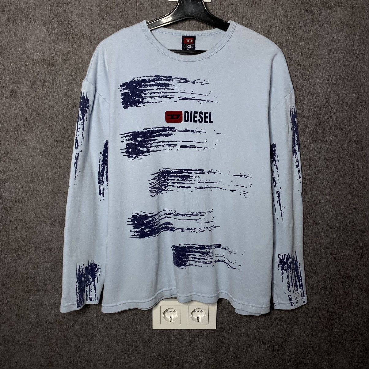 Diesel × Vintage Vintage Diesel Y2K printed Long Sleeve T-shirt center logo Size US M / EU 48-50 / 2 - 1 Thumbnail