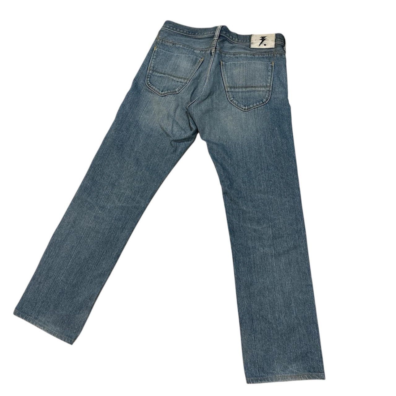 Hysteric Glamour Ozone Rocks Turquoise Stripe Denim Jeans Size US 27 - 2 Thumbnail