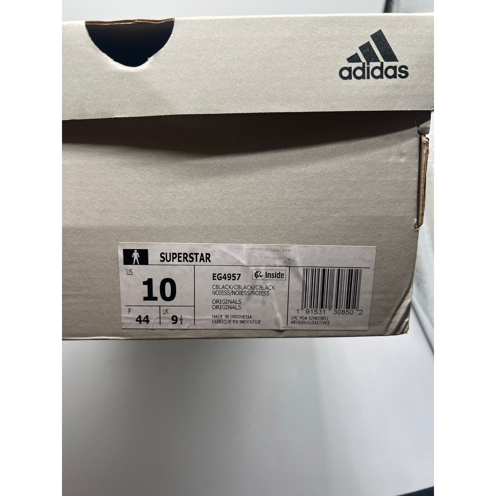 Adidas Adidas Superstar “All Black” size 10 men’s Size US 10 / EU 43 - 7 Thumbnail