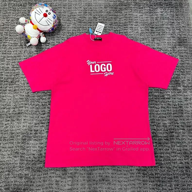 Balenciaga Balenciaga Pink Logo Short Sleeve Size US XS / EU 42 / 0 - 1 Thumbnail