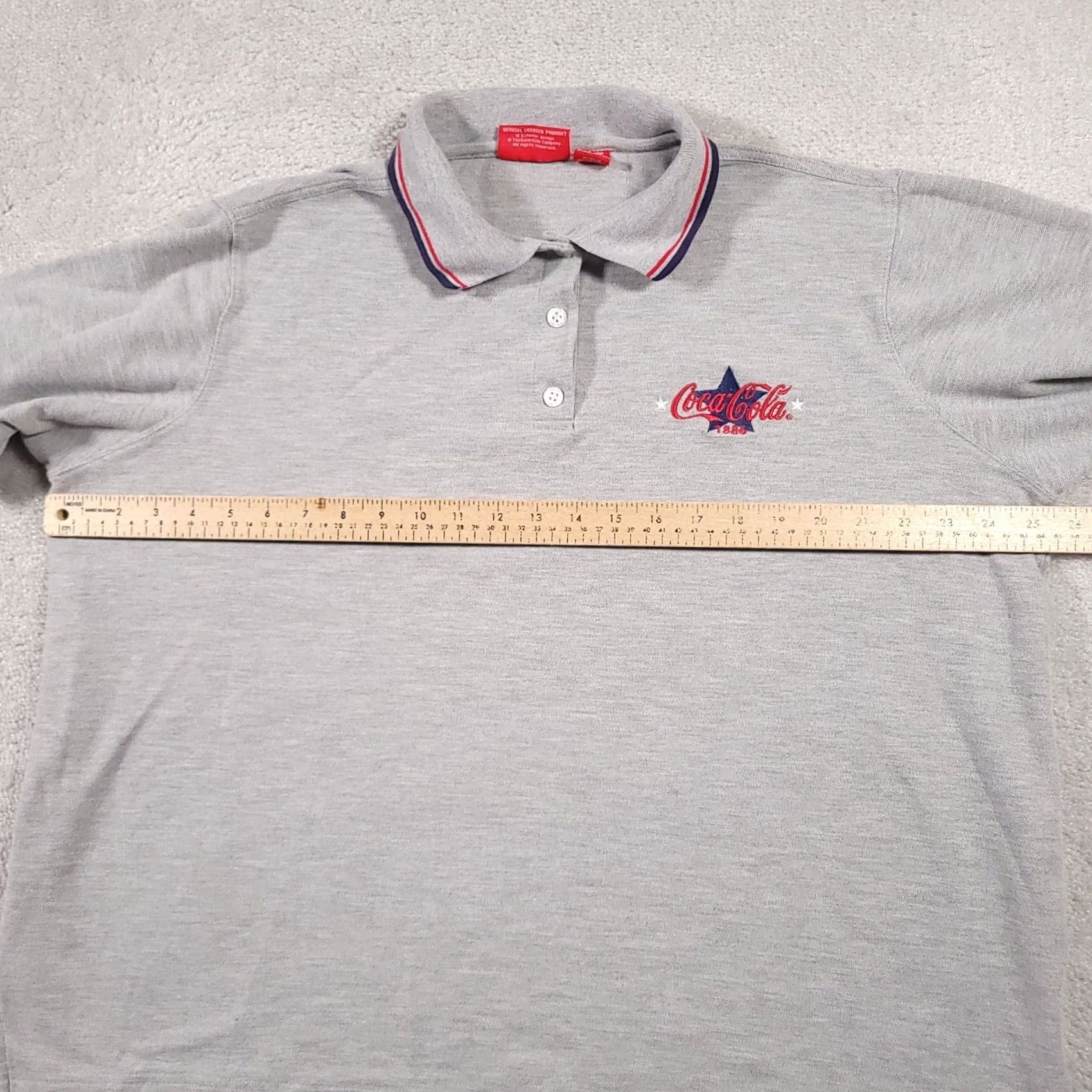 Vintage Coca-Cola Polo Shirt Women's Plus Size 26W/28W Gray Enjoy Coke Polo Shirt Women Plus Size 26W/28W Gray Embroidered Logo Size 4XL / US 24-26 - 7 Thumbnail