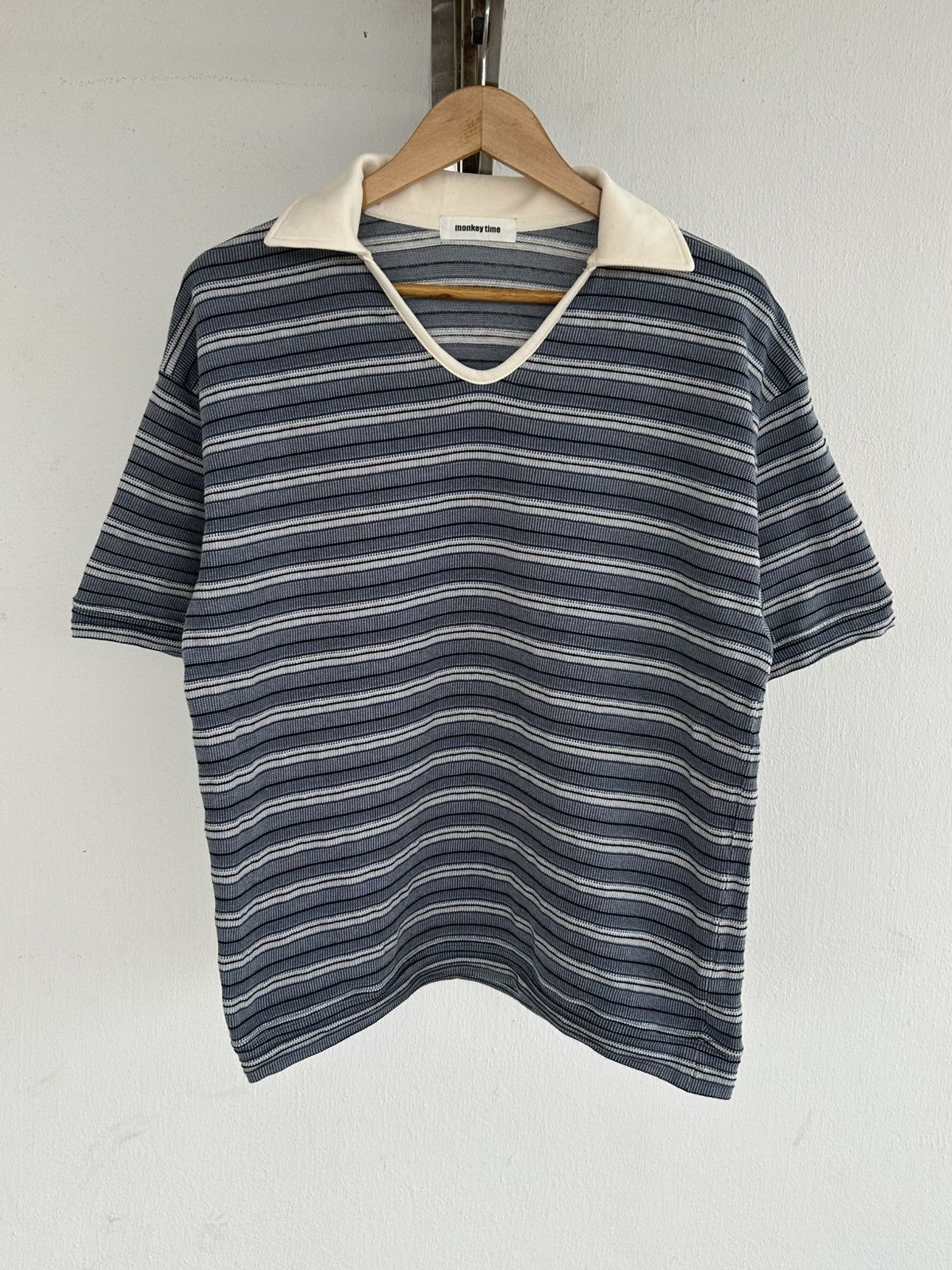 Monkey Time Stripes Polo Blue