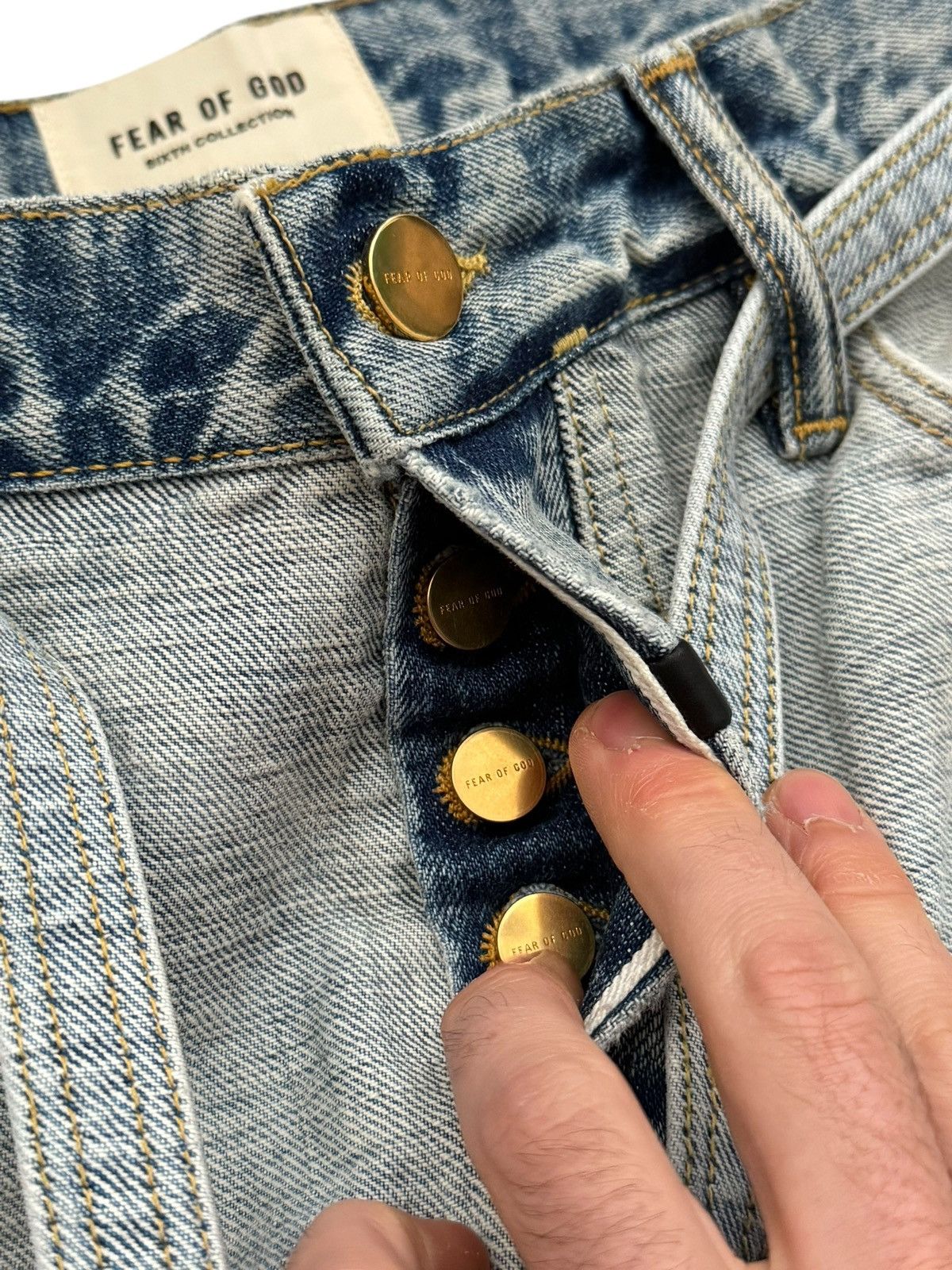 Fear of God Inside Out Belt Drawstring Denim Size US 28 / EU 44 - 5 Thumbnail
