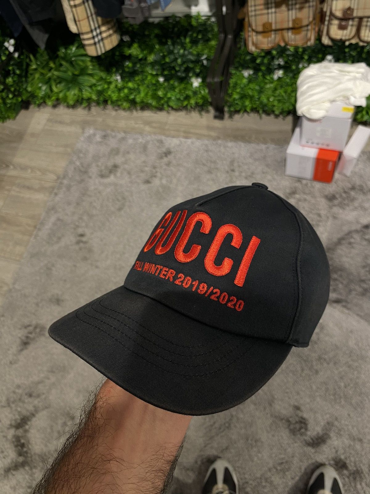 image of Gucci Fall Winter Cap Trucker in Black, Men's (Size 36)