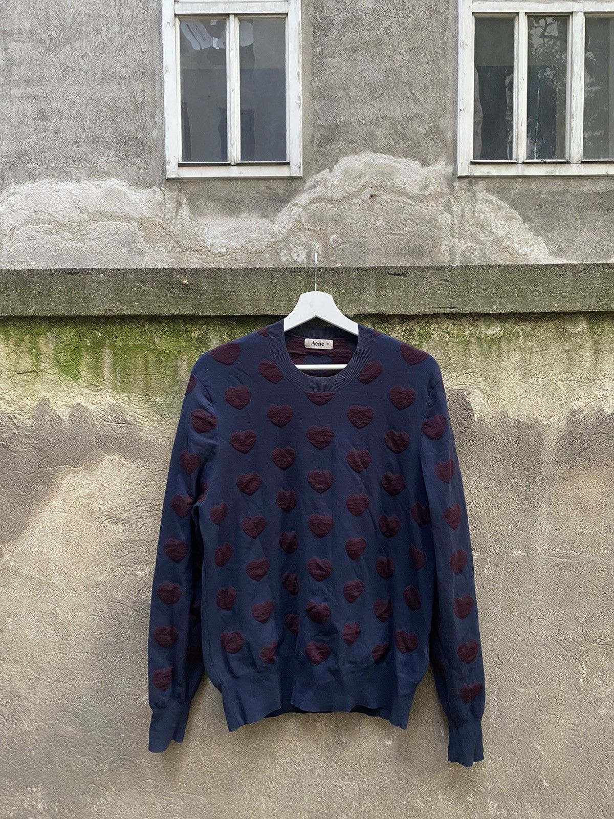 Acne Studios Adam Nyl Heart Wool Sweater Size US XS / EU 42 / 0 - 1 Thumbnail